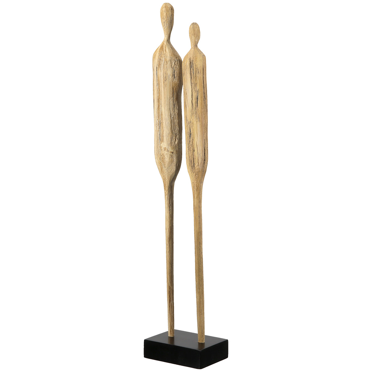 Figur-Person Tow Holz Natur H: 46 cm-Gilde