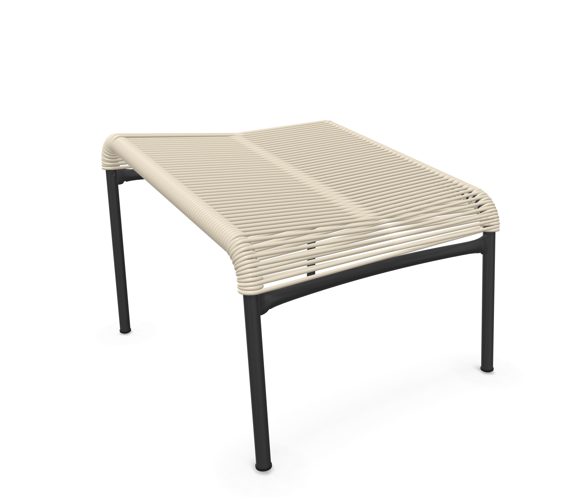Spaghetti-Fuss-Hocker Säntis von Schaffner / Farbe: Pastellsand
