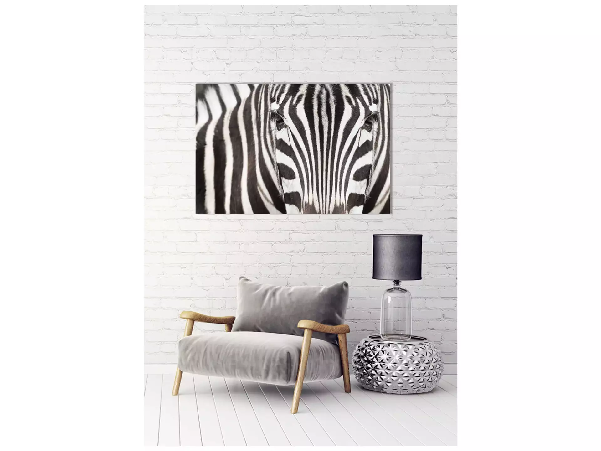 Digitaldruck auf Acrylglas Zebra image LAND / Grösse: 120 x 80 cm