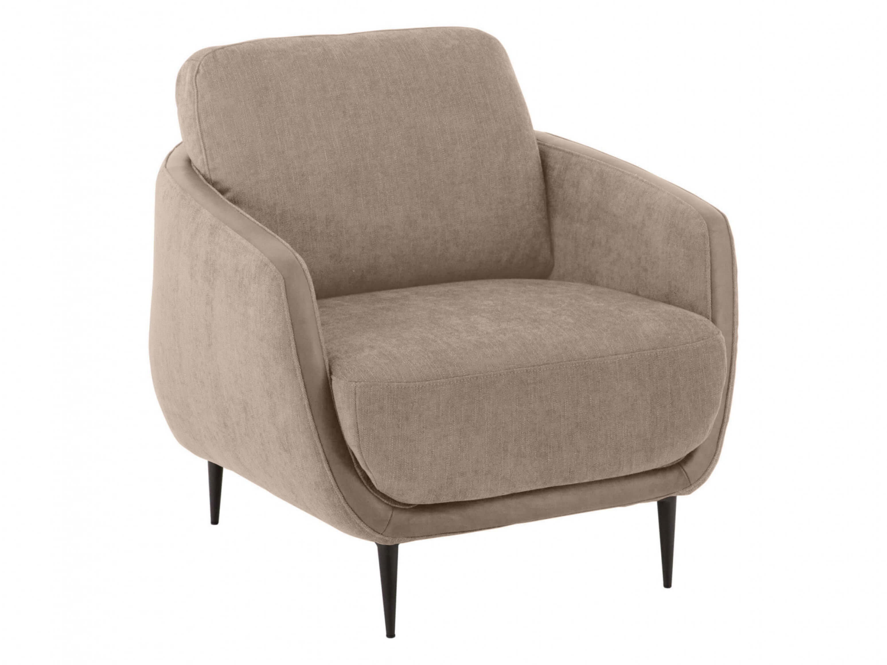 Sessel Lima Basic Candy / Farbe: Asphalt / Material: Leder Basic