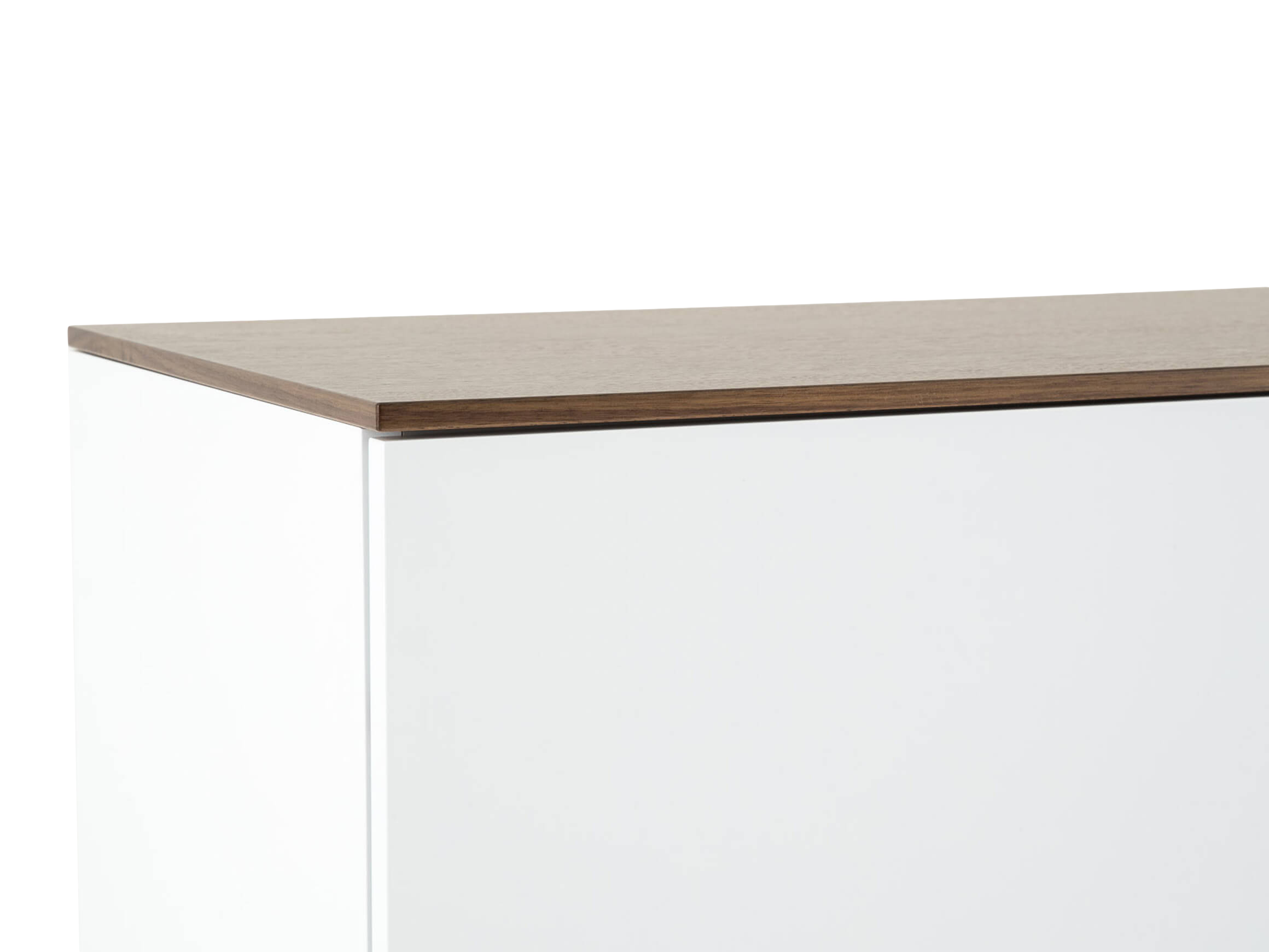 Sideboard Garda Living, Weiss, Nussbaum, b 200 cm t 41 cm h 79 cm