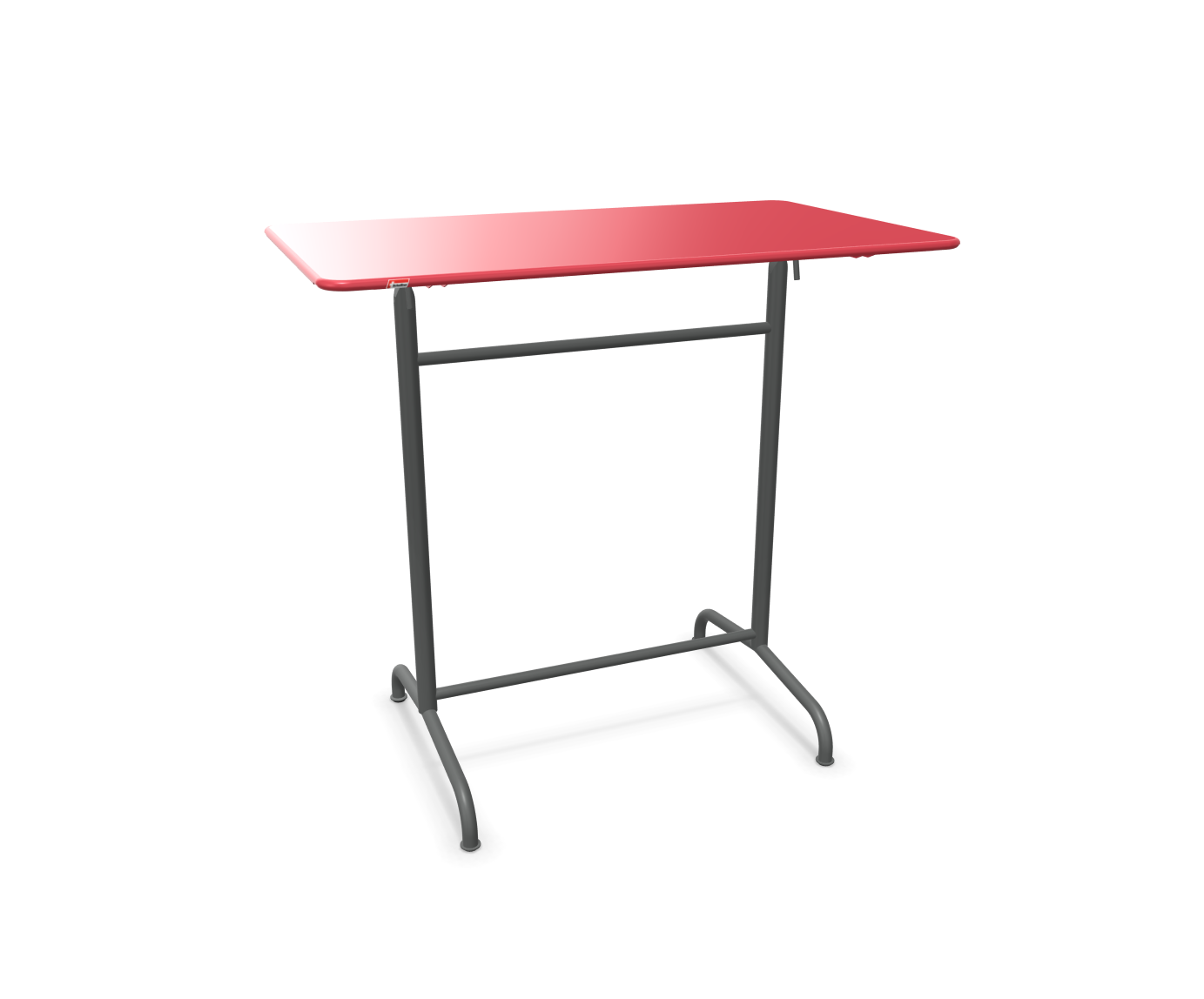 Metall-Stehtisch Rigi von Schaffner / Farbe: Ahornrot / Grösse: 120 x 70 cm