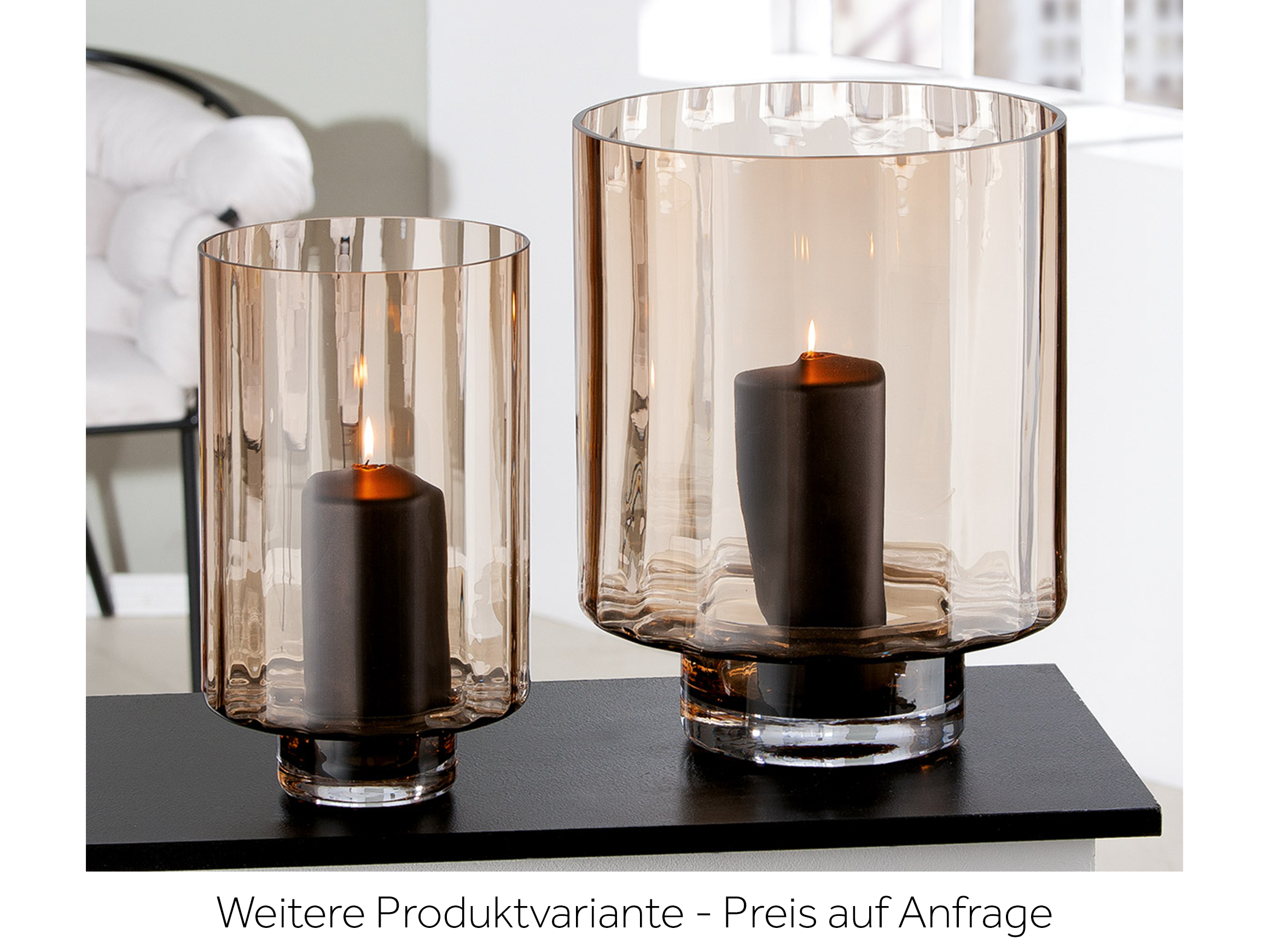 Windlicht Novus Rauchglas H: 35 cm Gilde