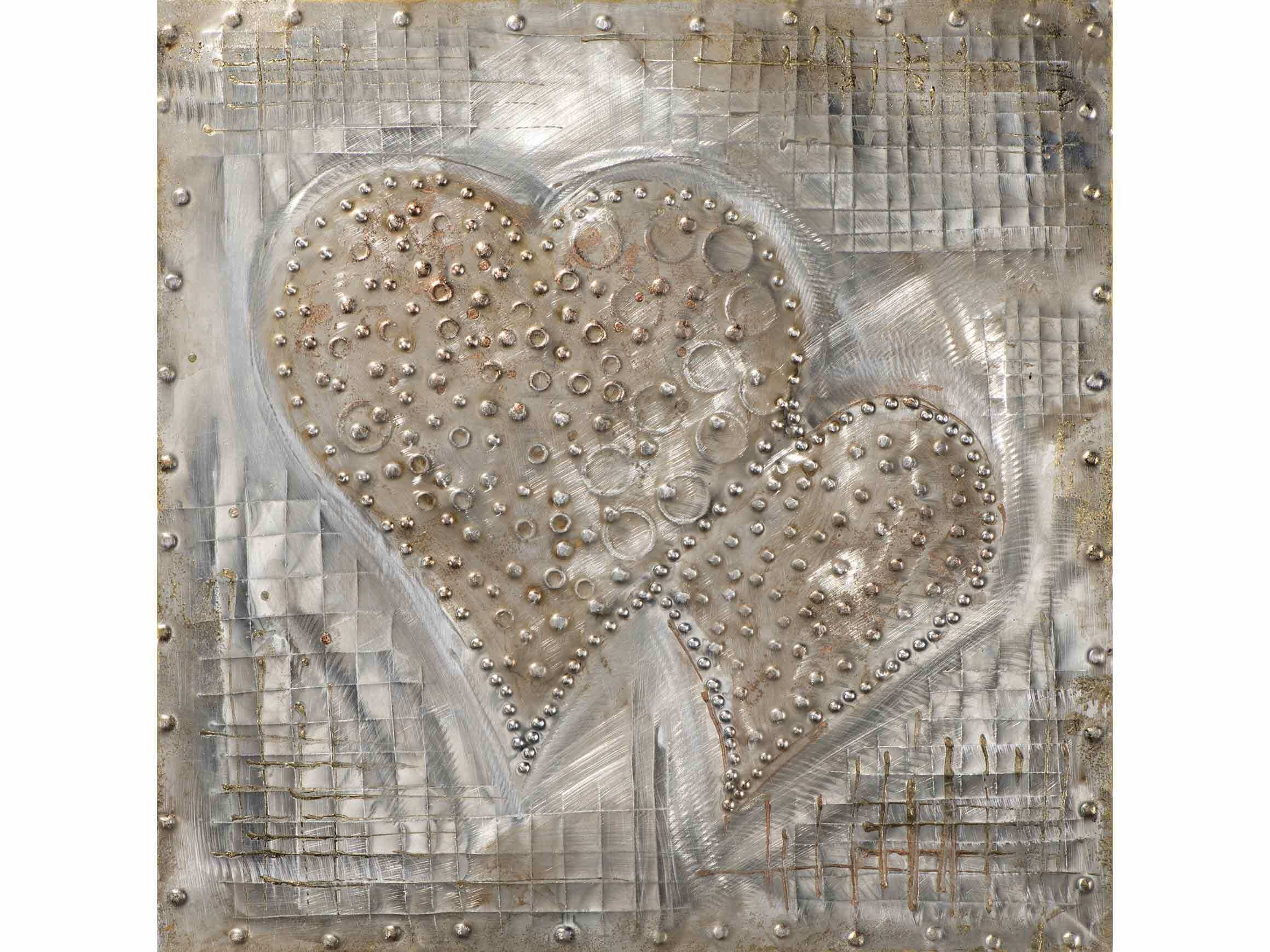 Wandbild Herzen 60x60cm