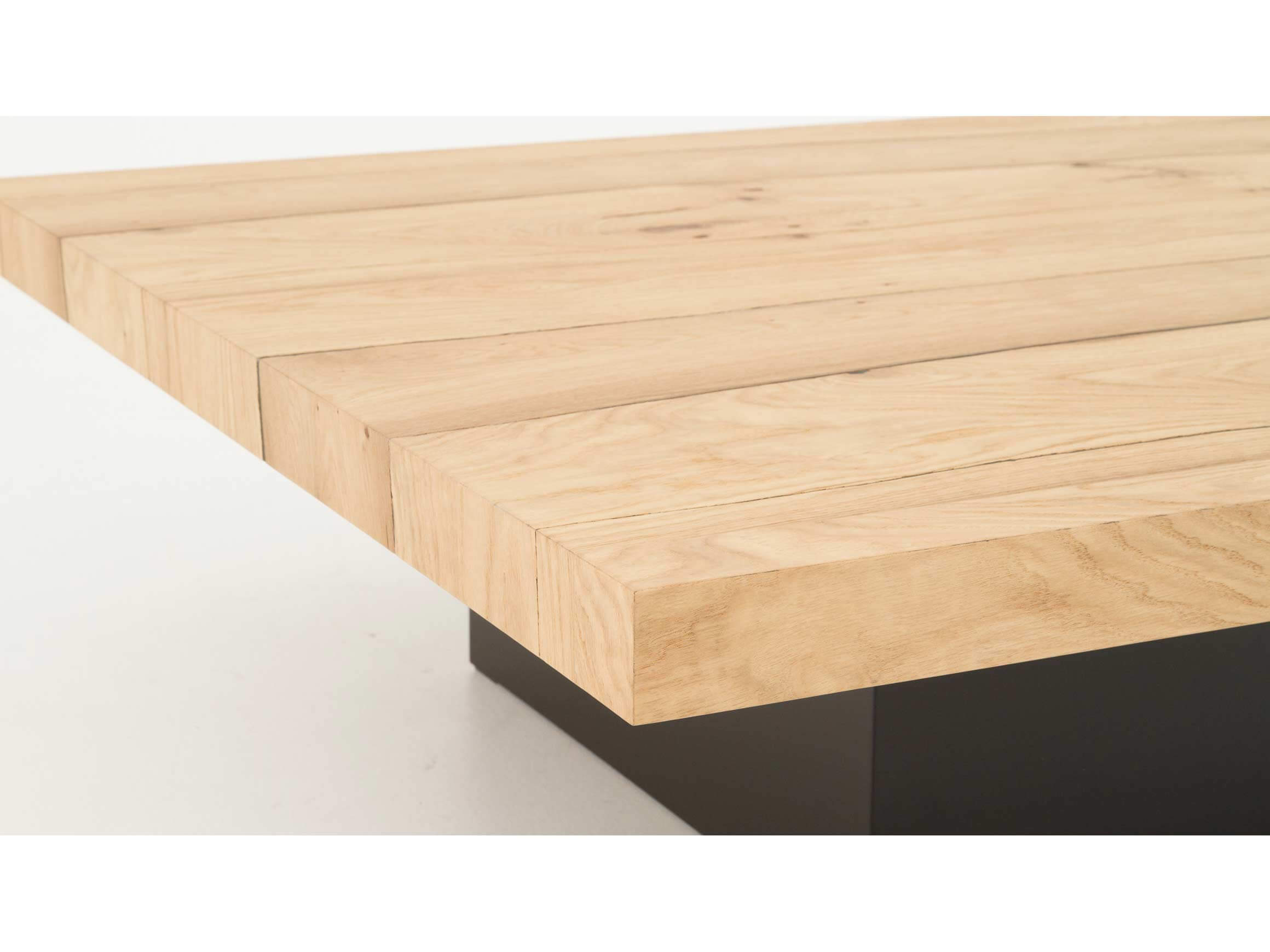 Marino coffee table, natural oak tabletop with structure