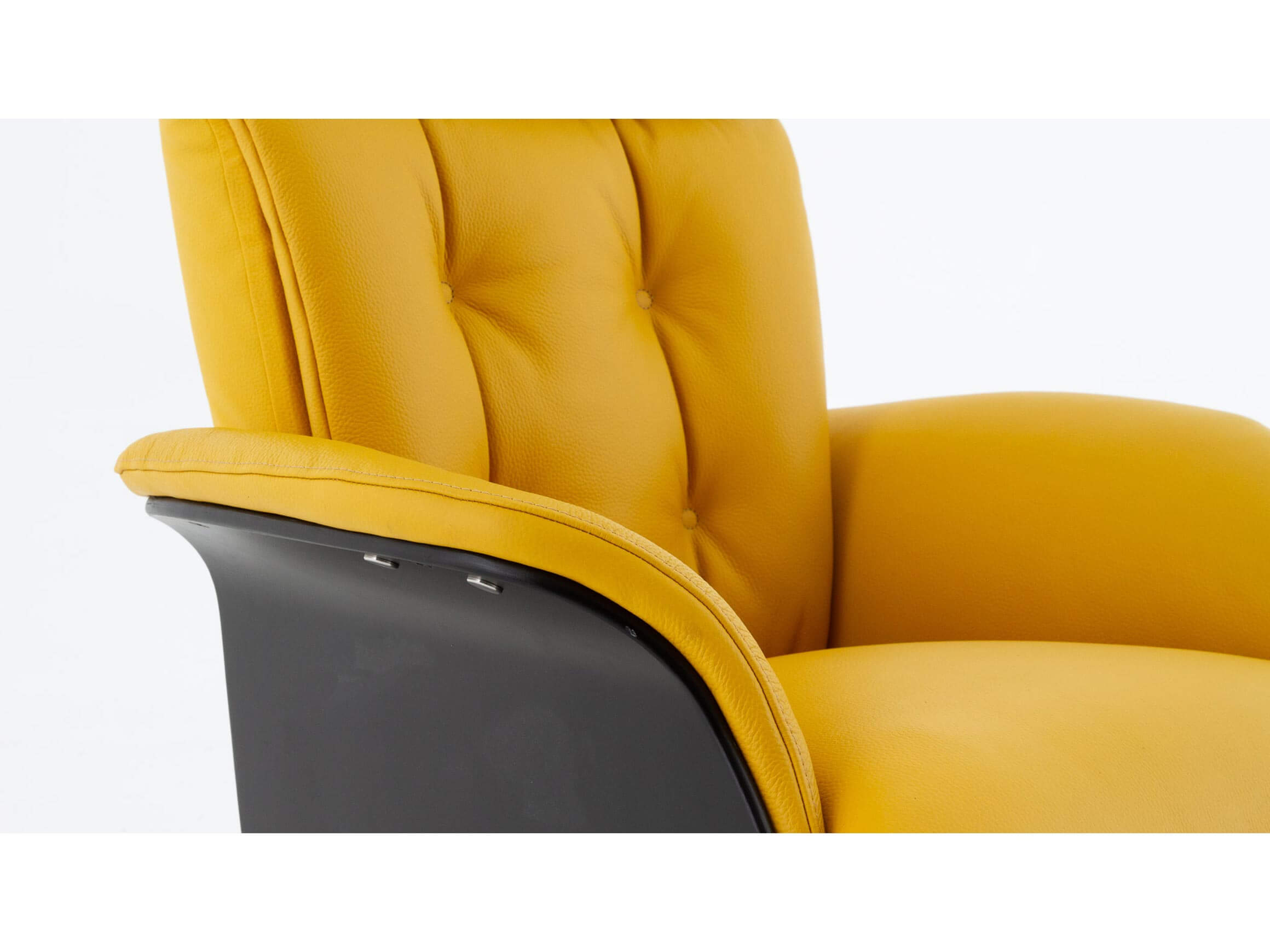 Relaxer Newcastle, Leder Soleda Split, Gelb, Sternfuss,