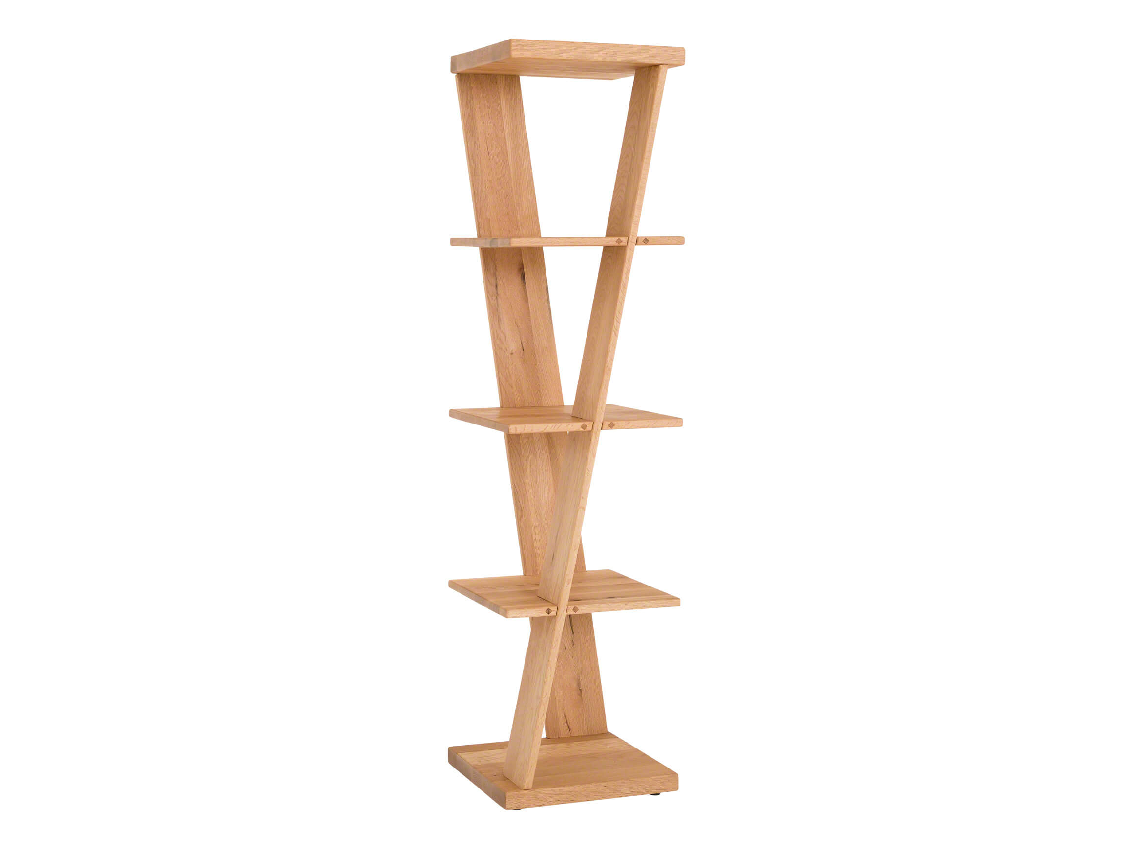 Étagère Largo, chêne des marais, forme en Z, l 40 cm p 38 cm h 160 cm