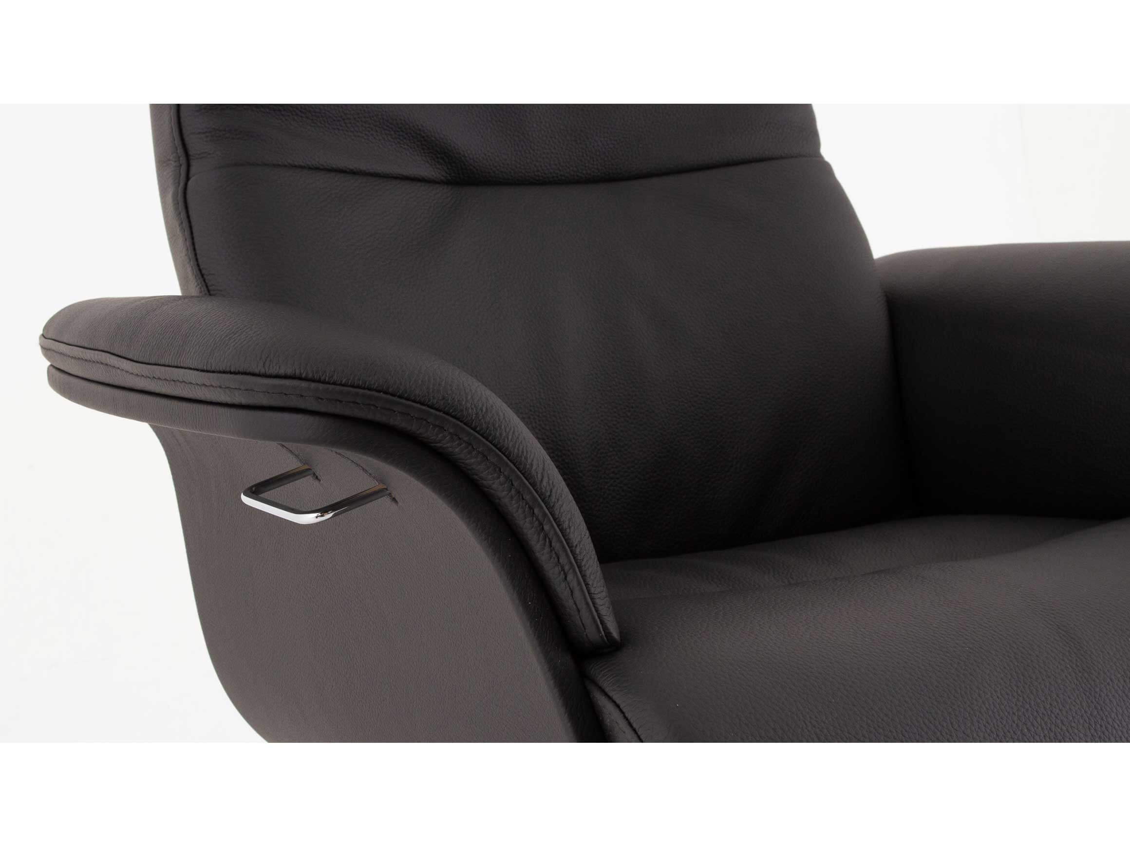 Relaxer Time Out, black leather, black cross base, Eames Chair