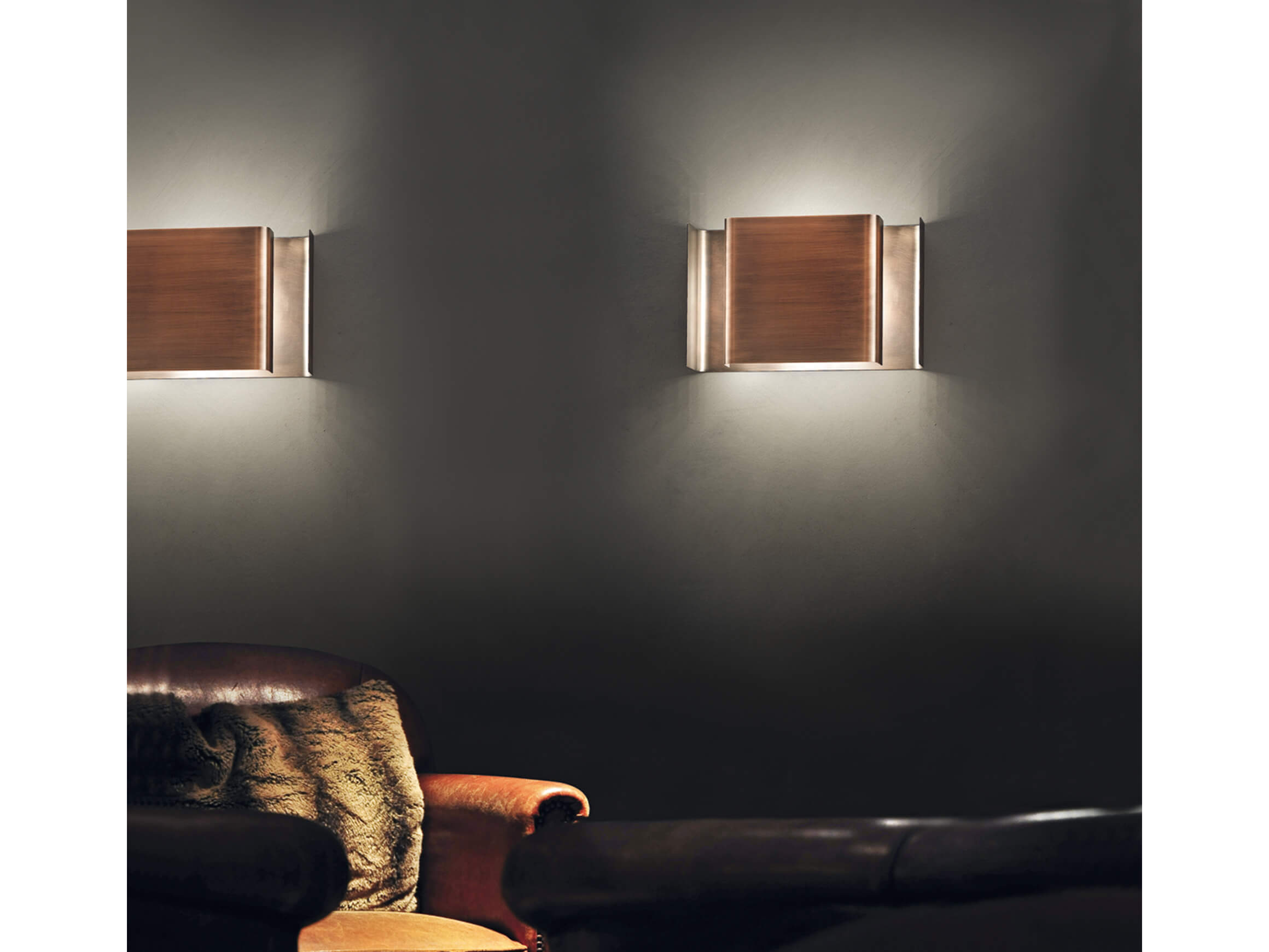 Wandleuchte Alalunga Quadrifoglio / Farbe: Bronze