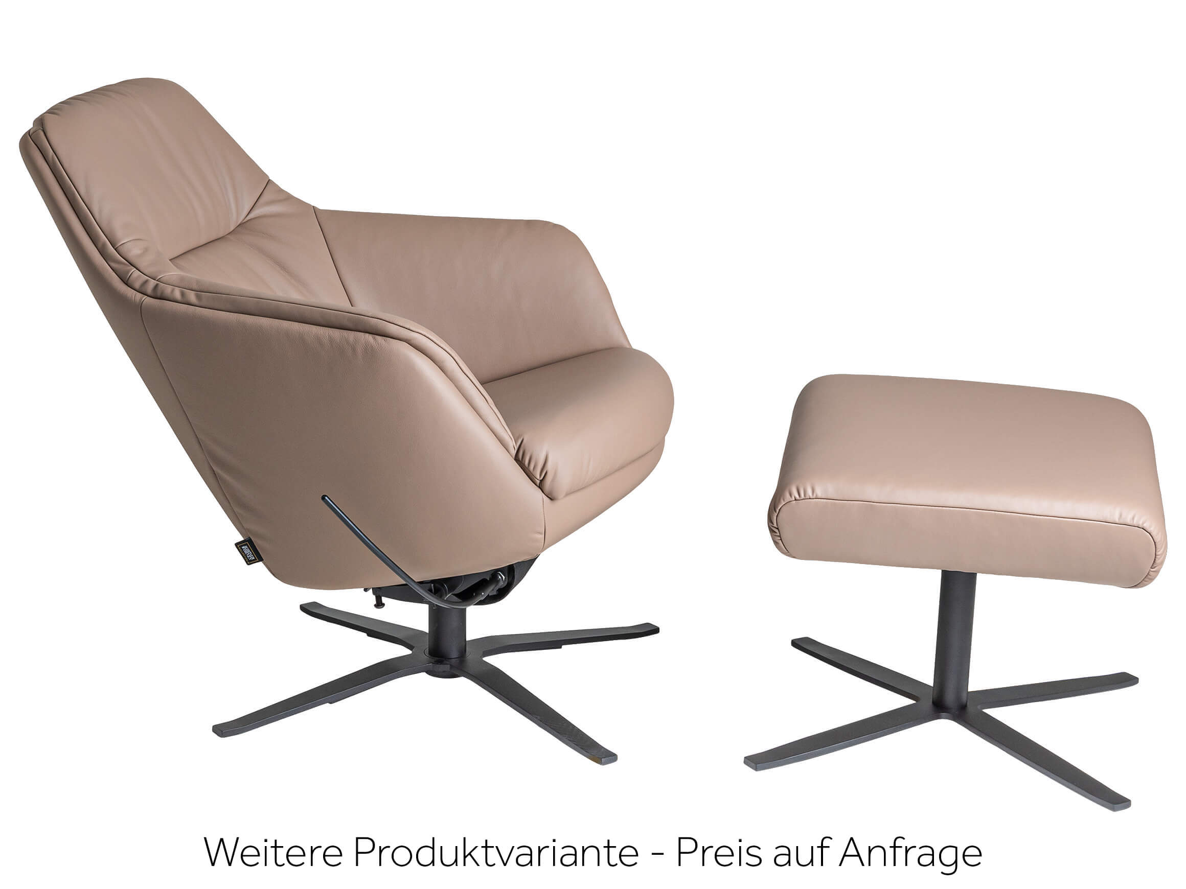 Hocker Sky Candy / Farbe: Malt / Bezugsmaterial: Leder