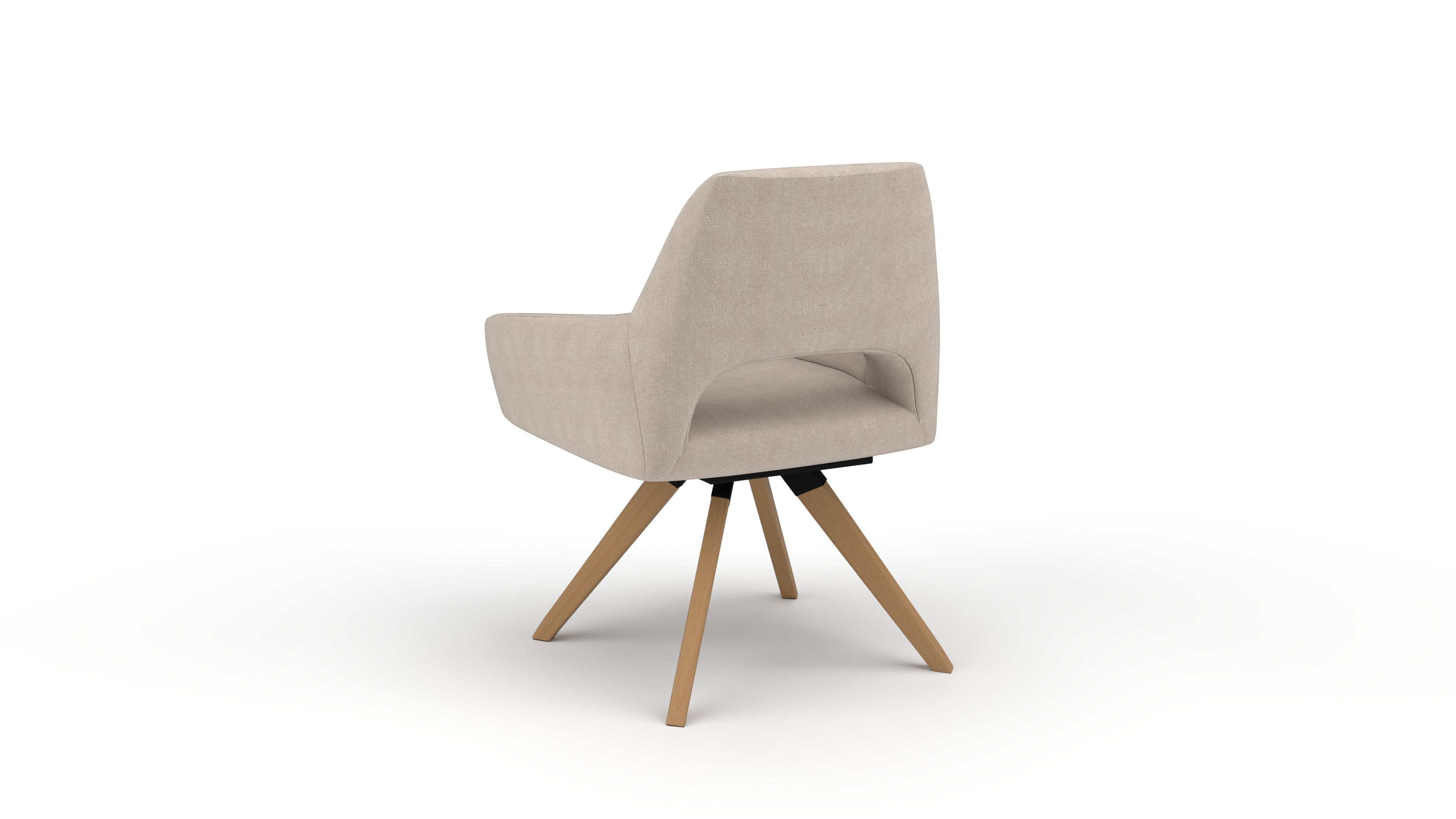 Stuhl Vega - von UrbanDesign | Fuss Eiche, Stoff Desert