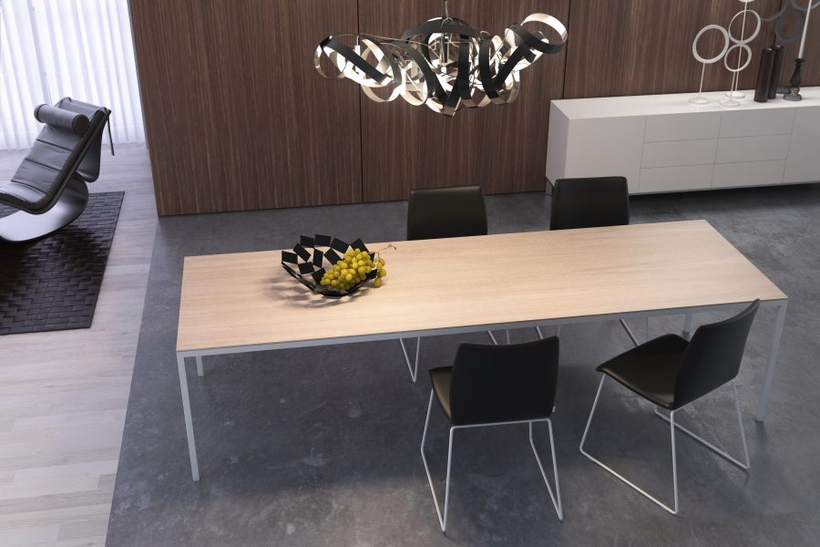 Stuhl Sora, Leder Prestige Weiss, Kufenfuss, b 53 cm t 52 cm h 83 cm