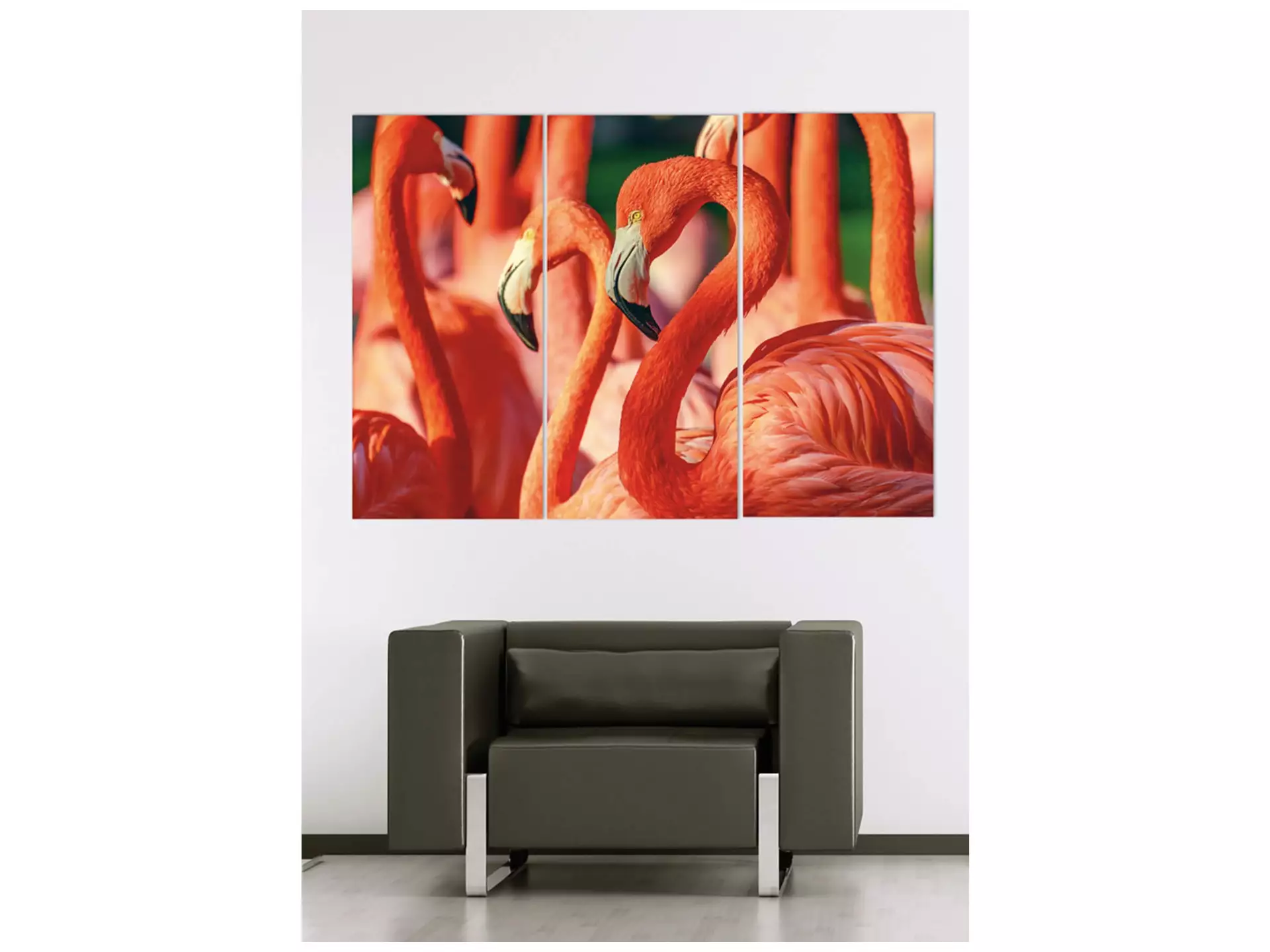 Digitaldruck auf Acrylglas Flamingos image LAND / Grösse: 198 x 140 cm