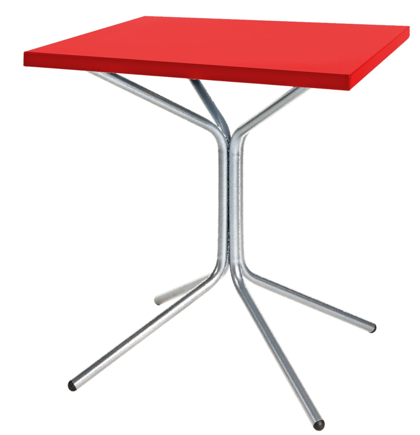 Pix hot-dip galvanised metal bistro table from Schaffner / Colour: red / Size: 70 x 70 cm