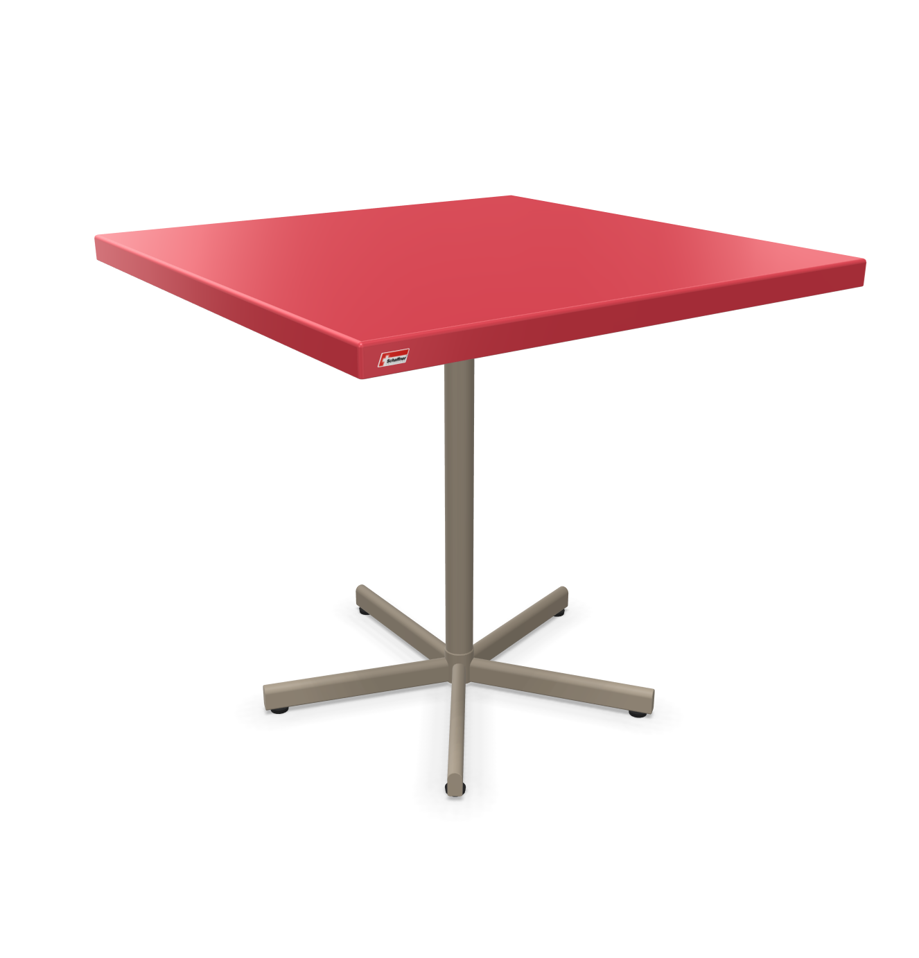 Schaffner Tisch Bodensee Quadratisch Rot | Schubiger Möbel