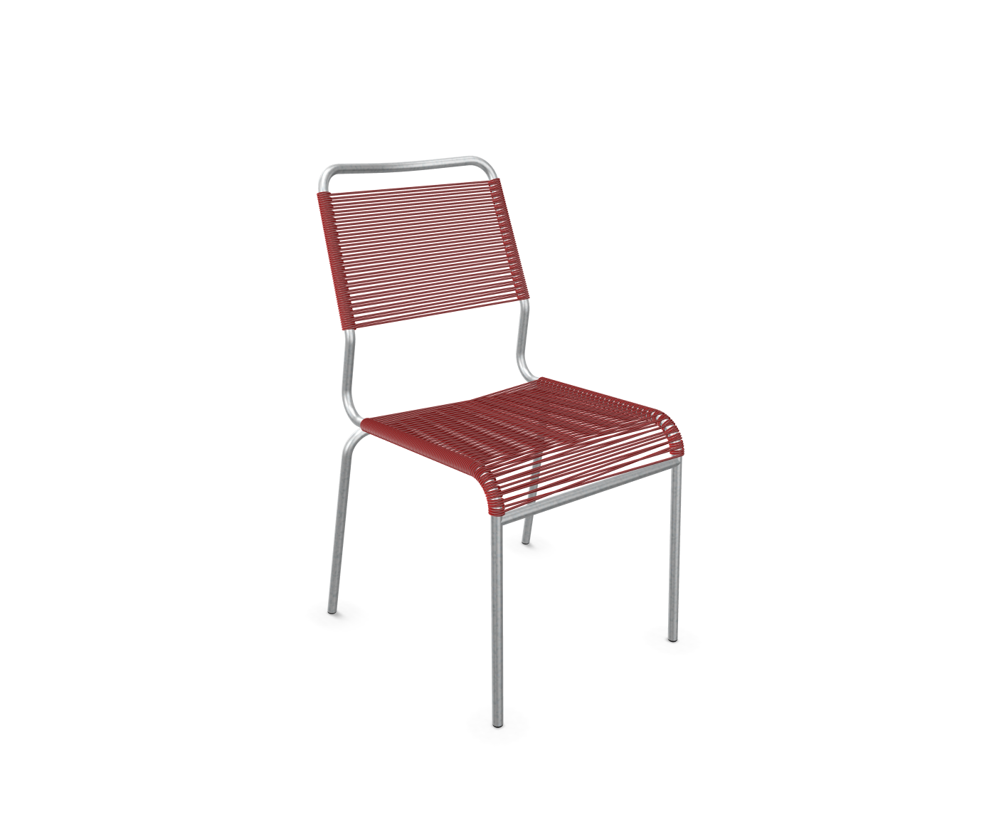 Spaghetti-Stuhl Rigi Feuerverzinkt von Schaffner / Farbe: Rot / Grösse: 47 x 65 cm