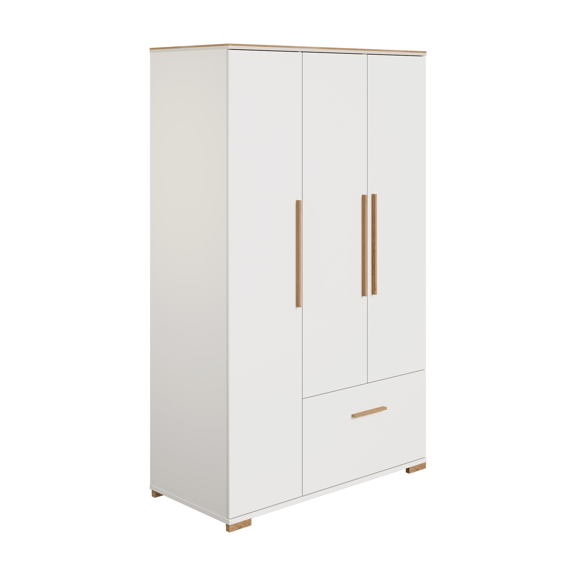 Kleiderschrank Enie 3T1S von Paidi / Farbe: Weiss / Grösse: 124 x 56 cm