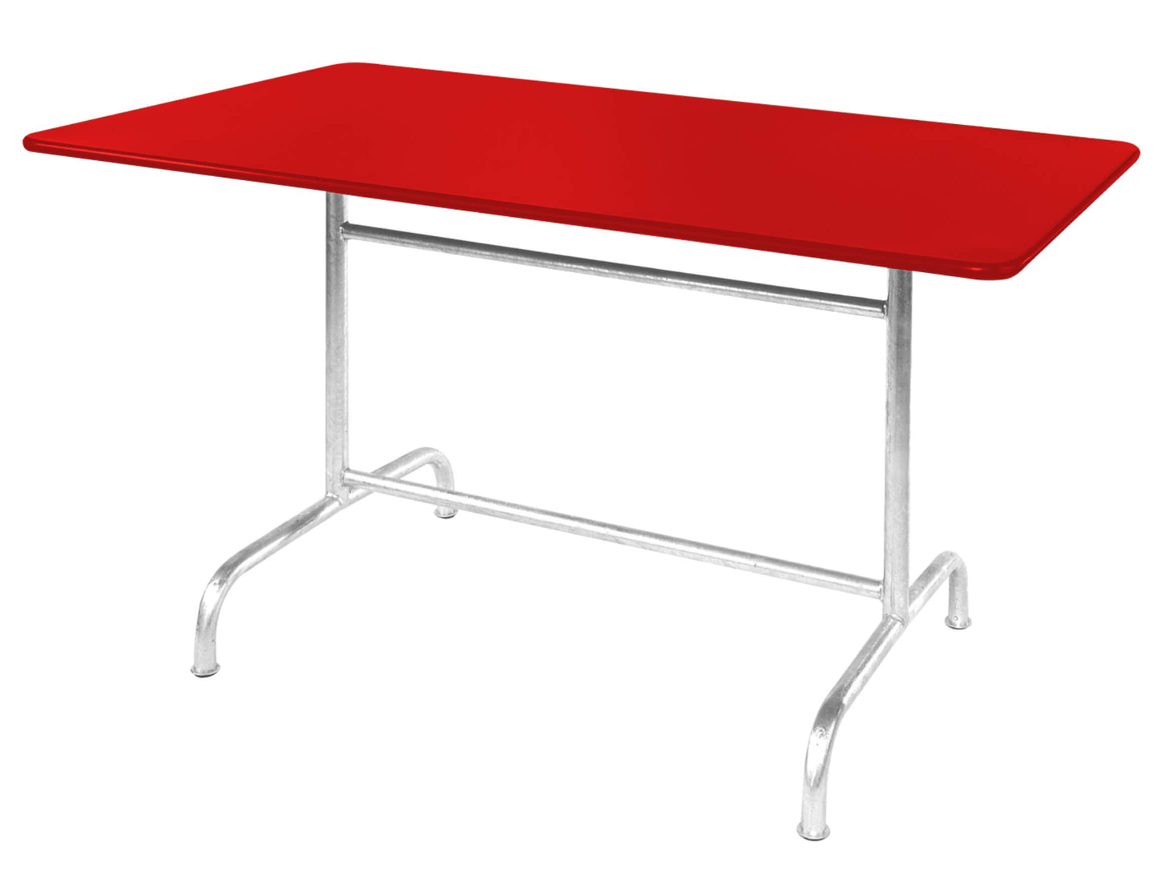 Metall-Tisch Rigi Feuerverzinkt von Schaffner / Farbe: Rot / Grösse: 240 x 90 cm