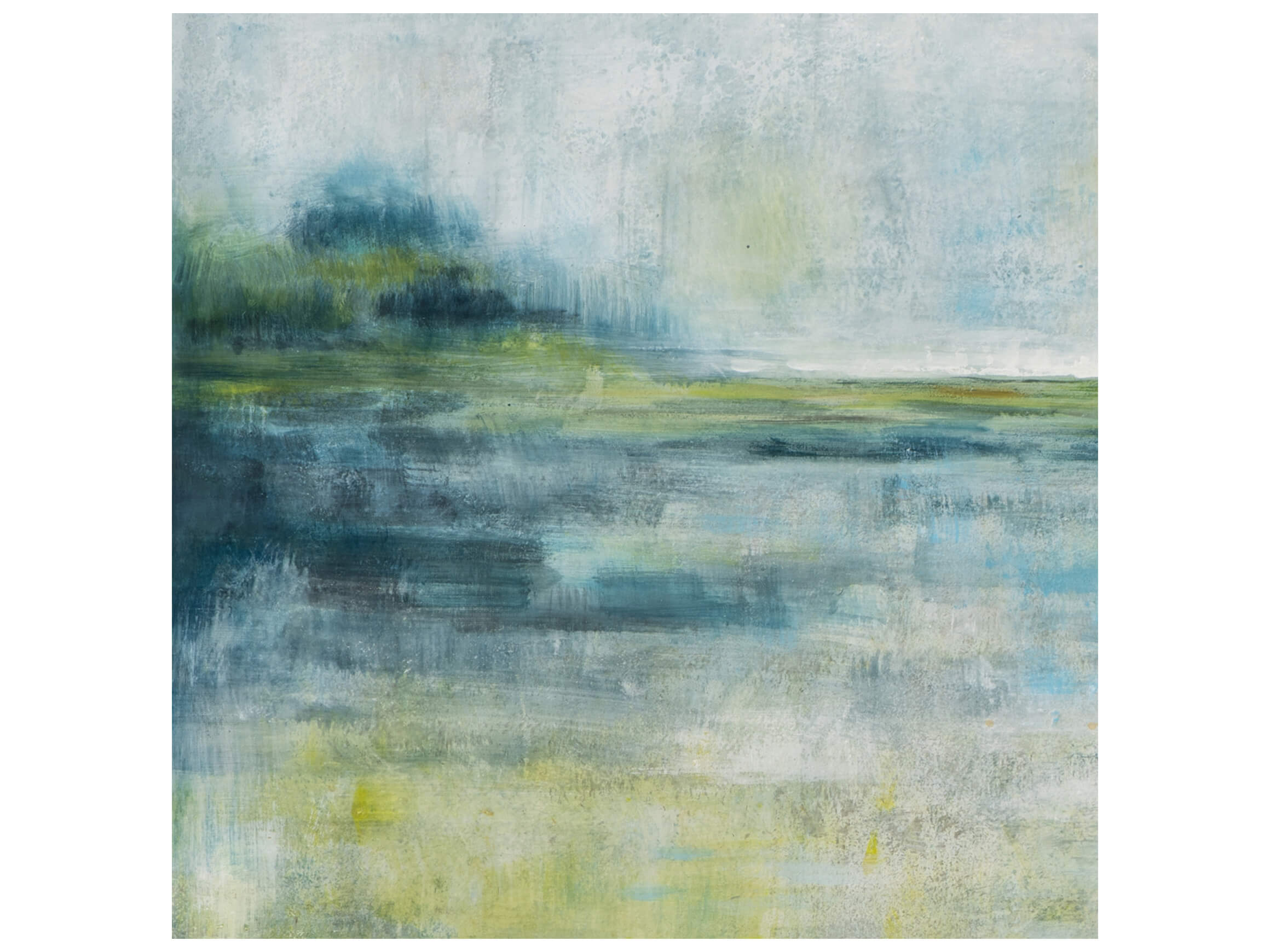 Bild Abstrakt in Blau und Grün image LAND