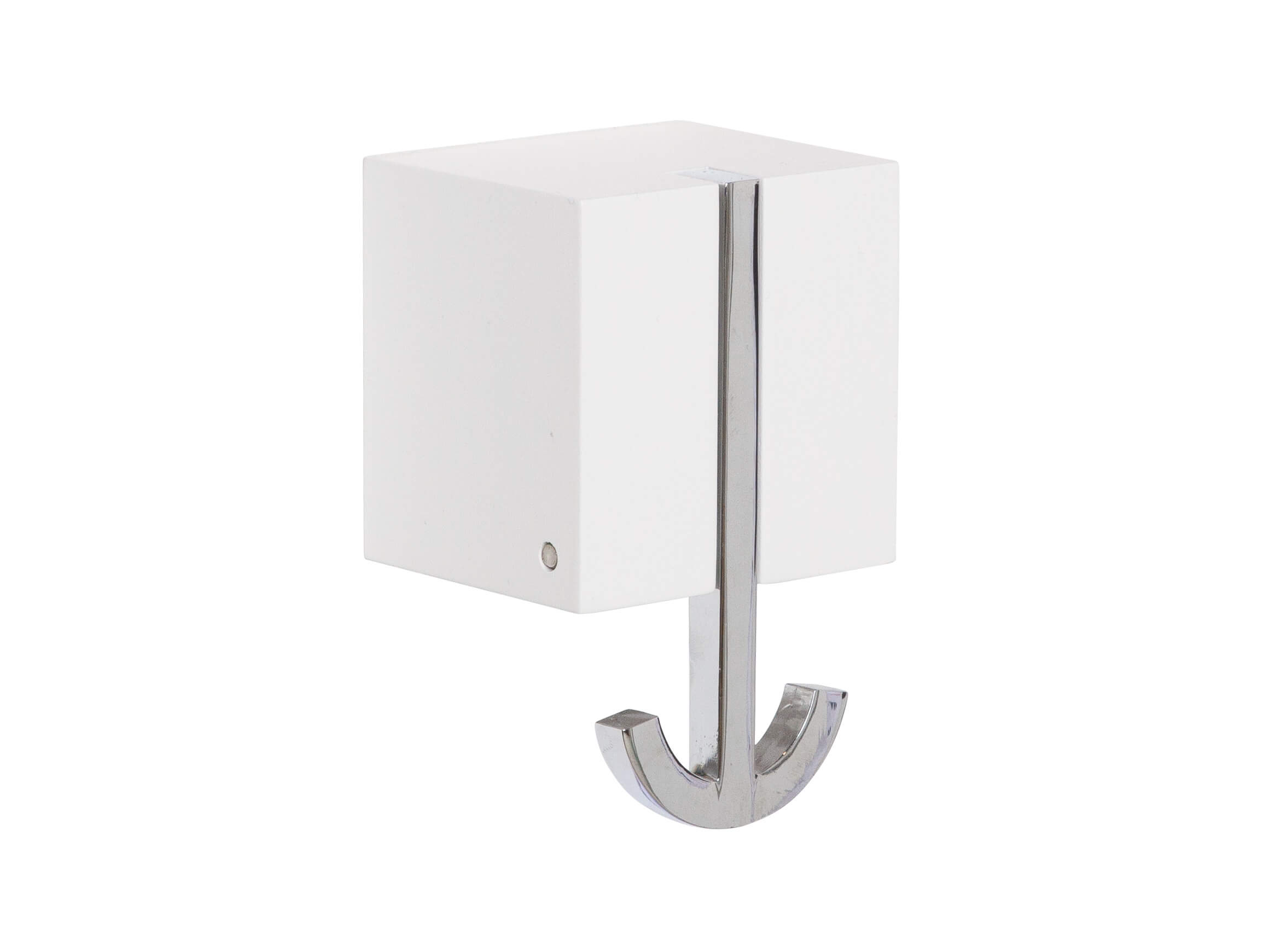 Klapphaken Ancora, Weiss Matt Lackiert, Gussteil Verchromt