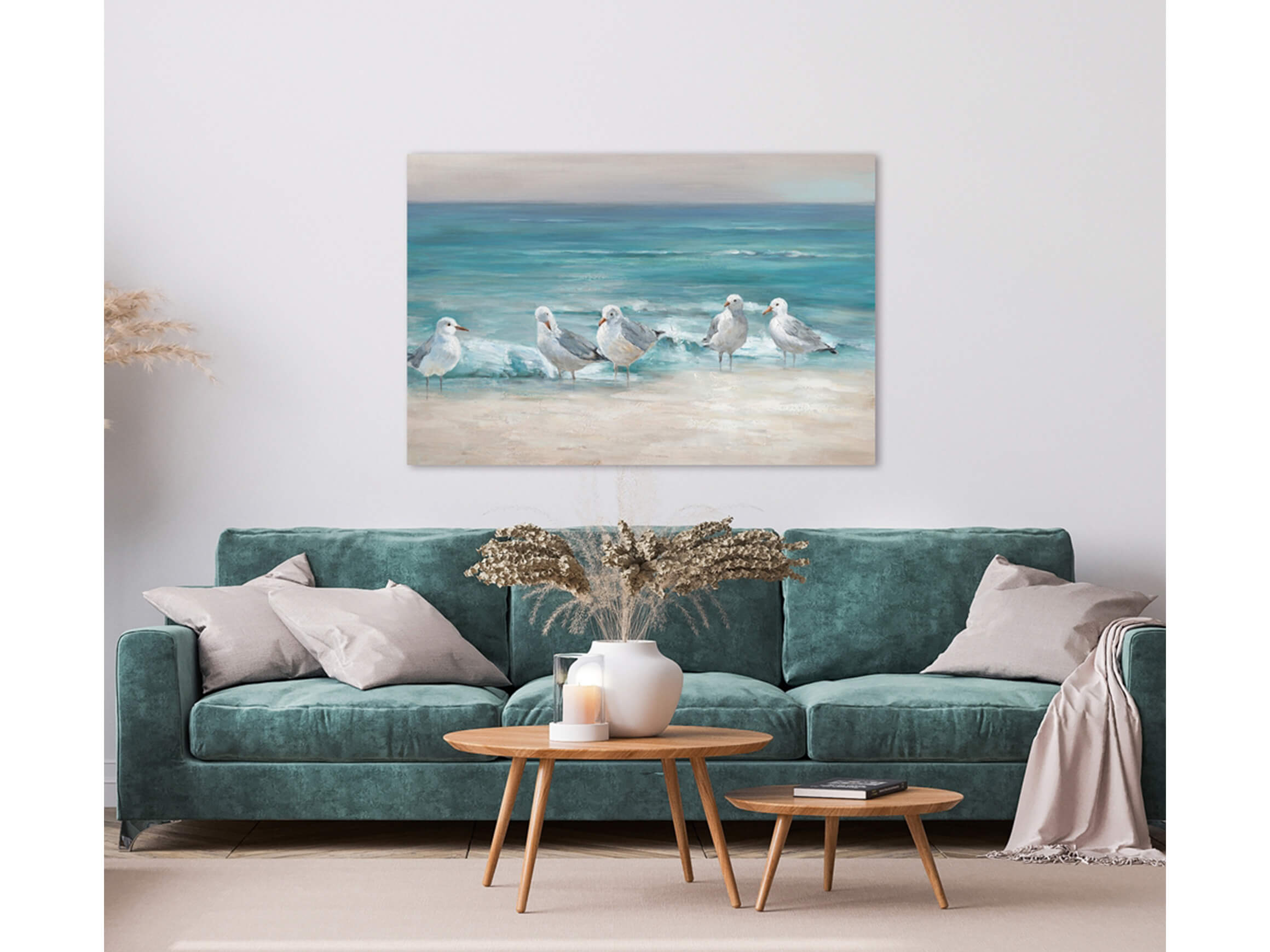 Bild Möven am Strand image LAND / Grösse: 90 x 60 cm