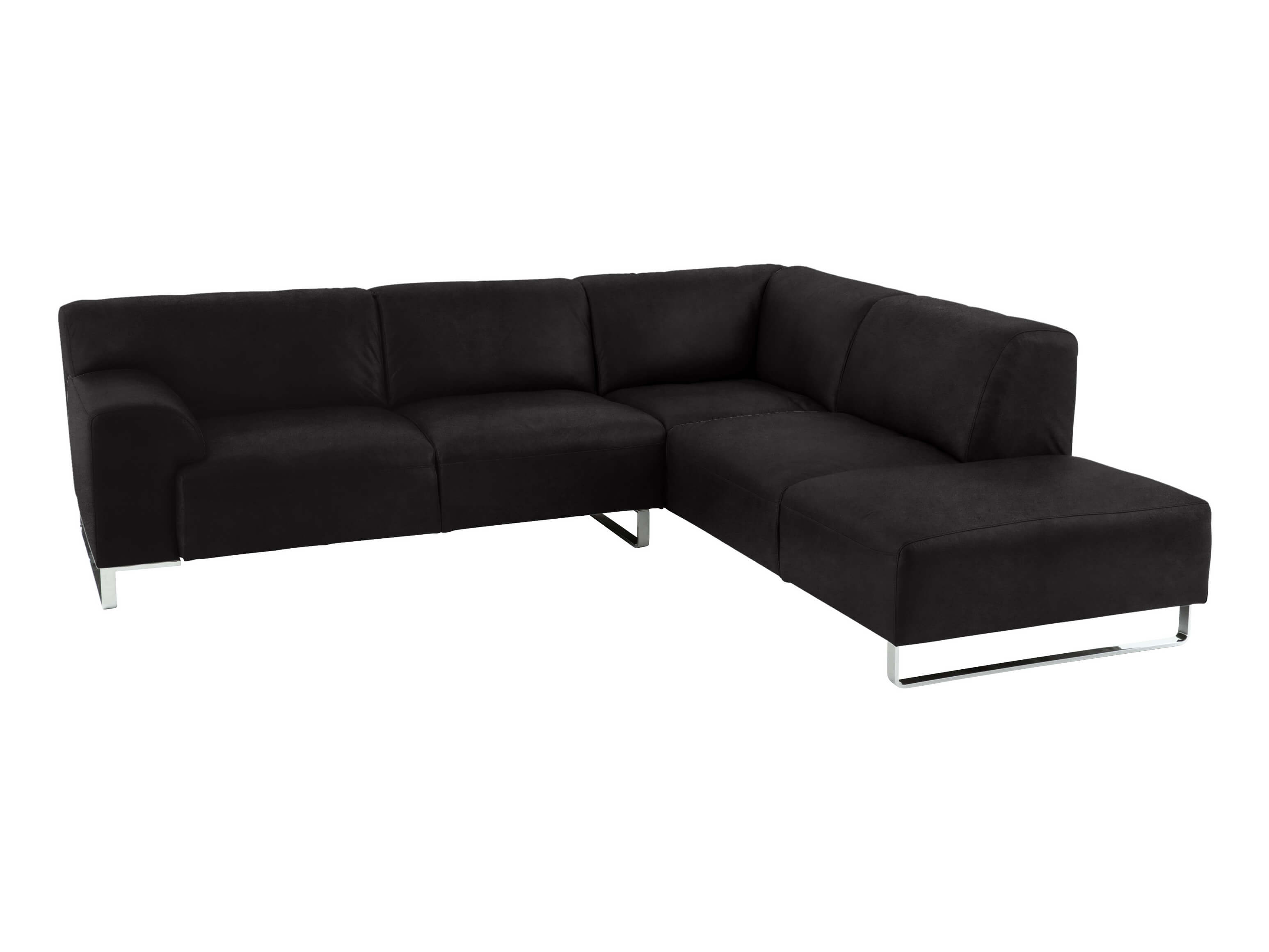 Ecksofa Alessiio Basic Schillig Willi / Farbe: Black Star / Material: Leder Basic