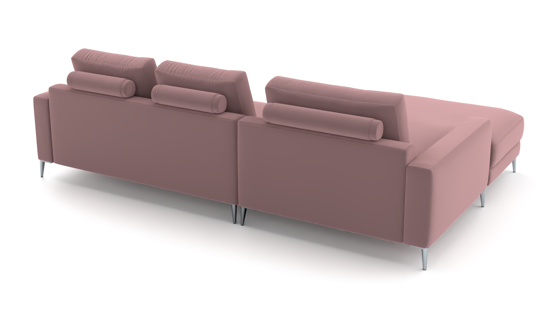 Ecksofa #1 Mercury links - UrbanDesign / Farbe: Rosewood / Bezugsmaterial: Stoff