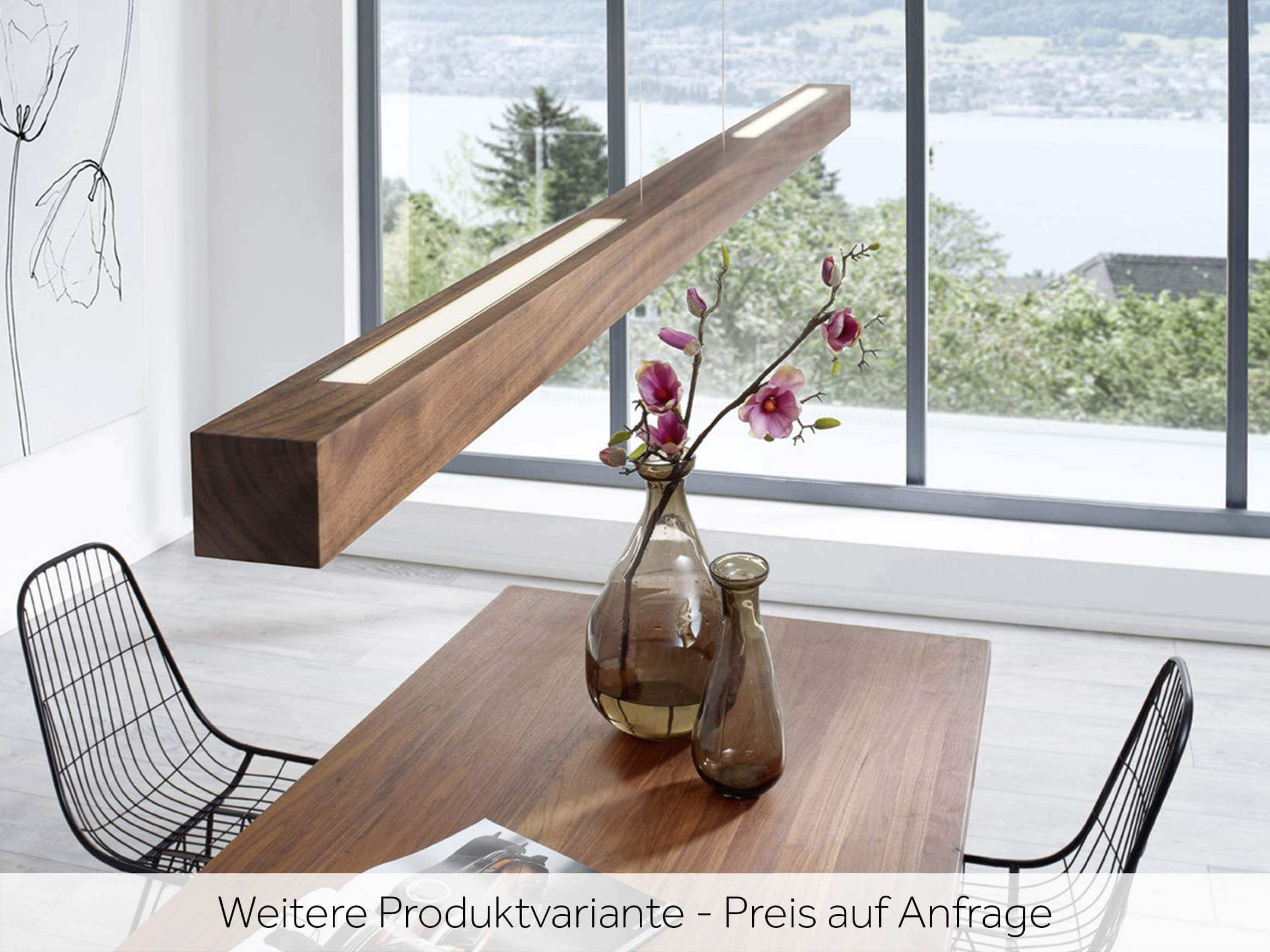 Stückholz Titlis 2 Eiche b: 131cm Inkl. Dimmer