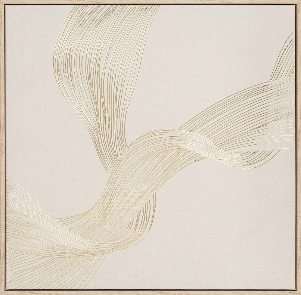 image LAND Bild mit Rahmen Golden Swirl 1  | Schubiger Möbel