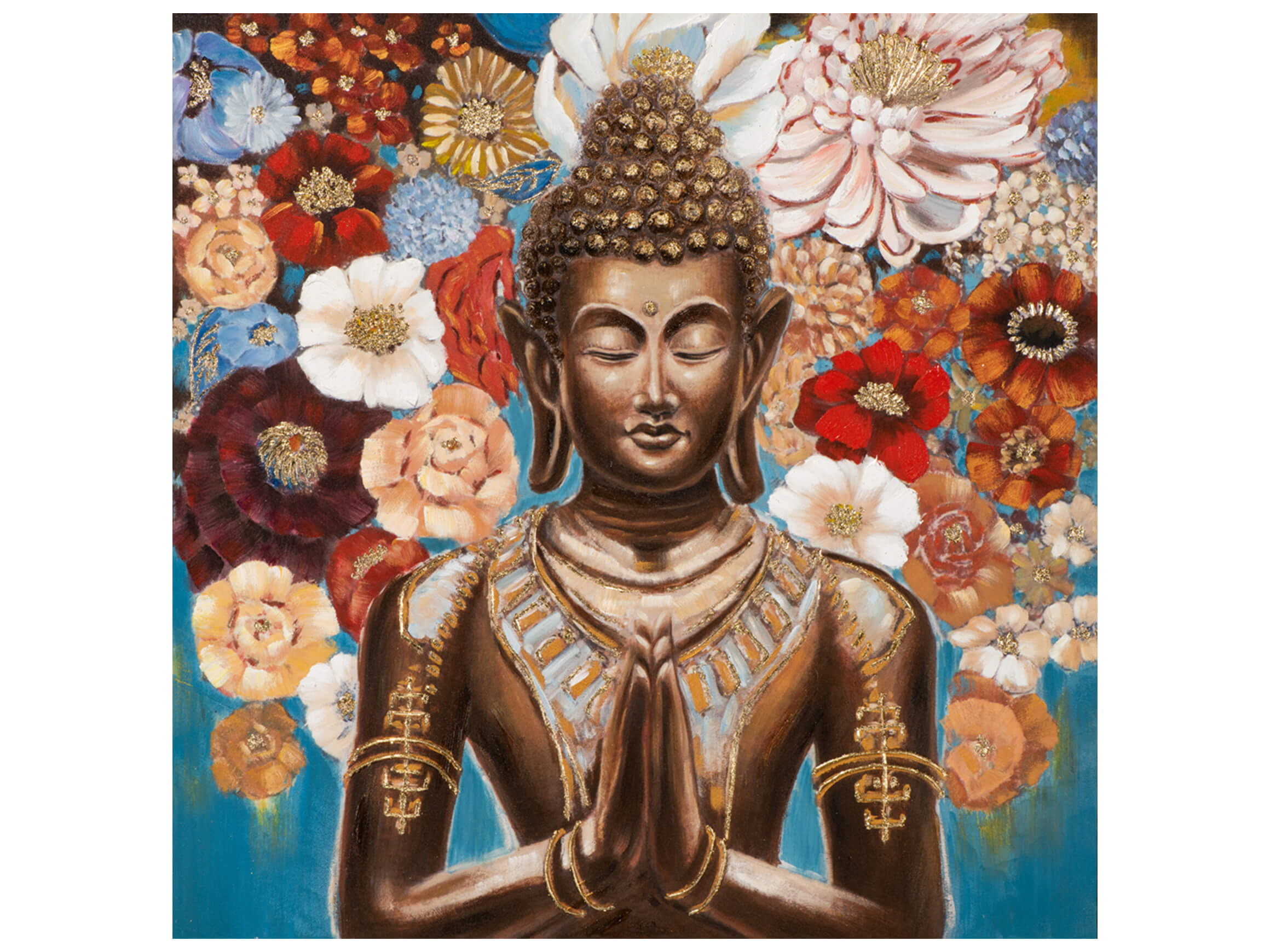 Bild Buddha mit Blumen image LAND