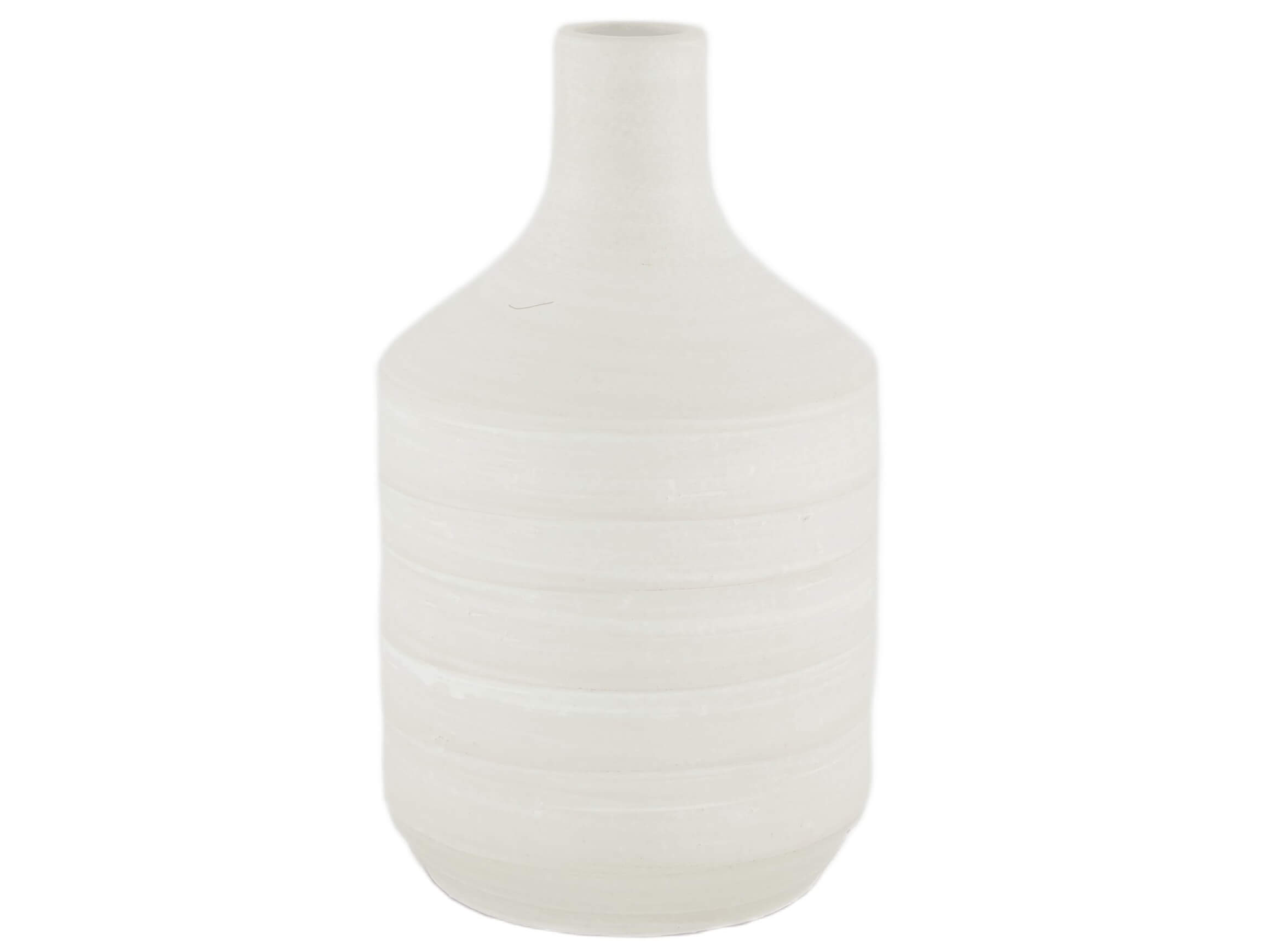 Decofinder Flasche Terracotta Weiss H: 24 cm  | Schubiger Möbel