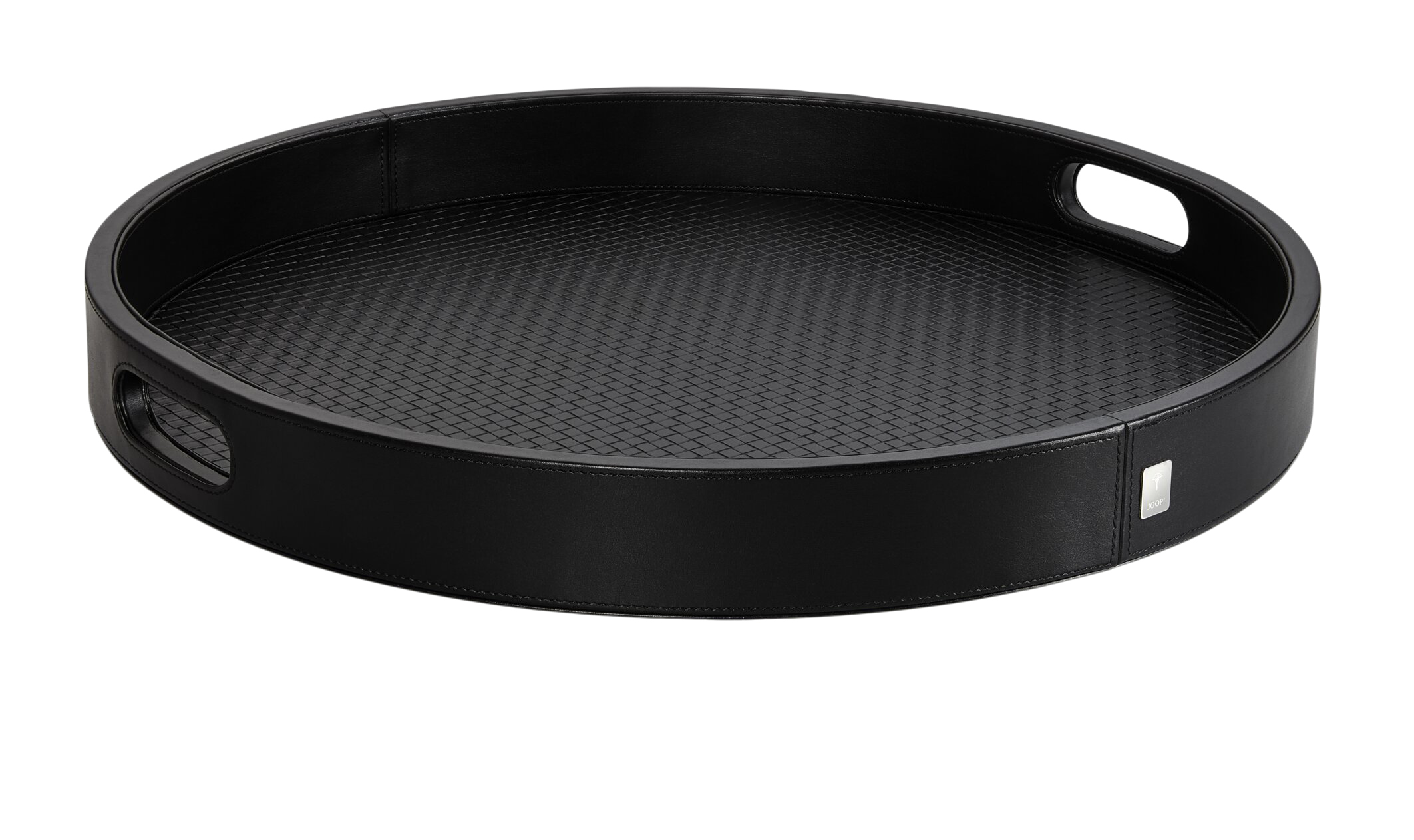 Joop Tablett Lederoptik, Schwarz D: 46cm  | Schubiger Möbel