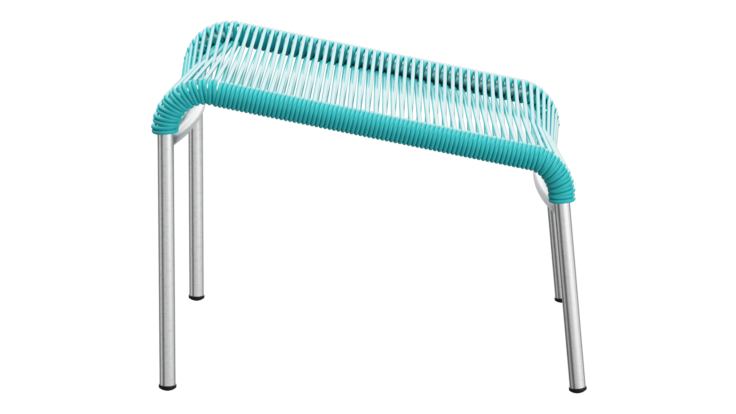 Spaghetti-Fuss-Hocker Säntis Feuerverzinkt von Schaffner / Farbe: Türkis