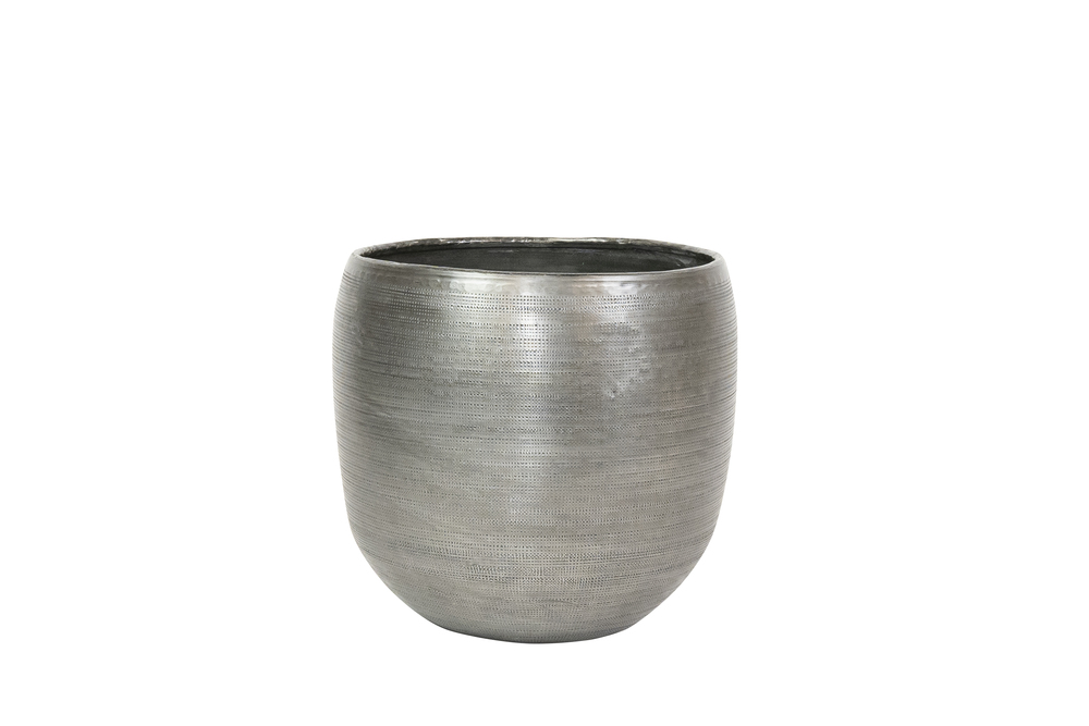 Pflanzengefäss Rowen, Übertopf, Silber B: 13 cm Decofinder