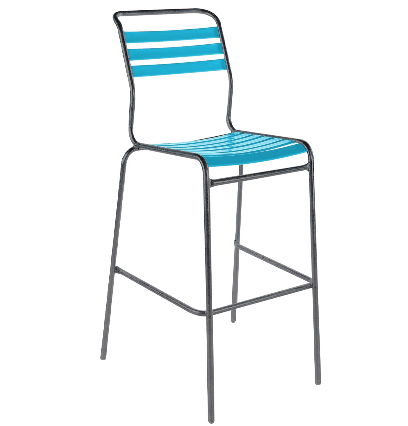 Bar-Lättlistuhl Säntis von Schaffner / Farbe: Türkis / Grösse: 40 x 60 cm