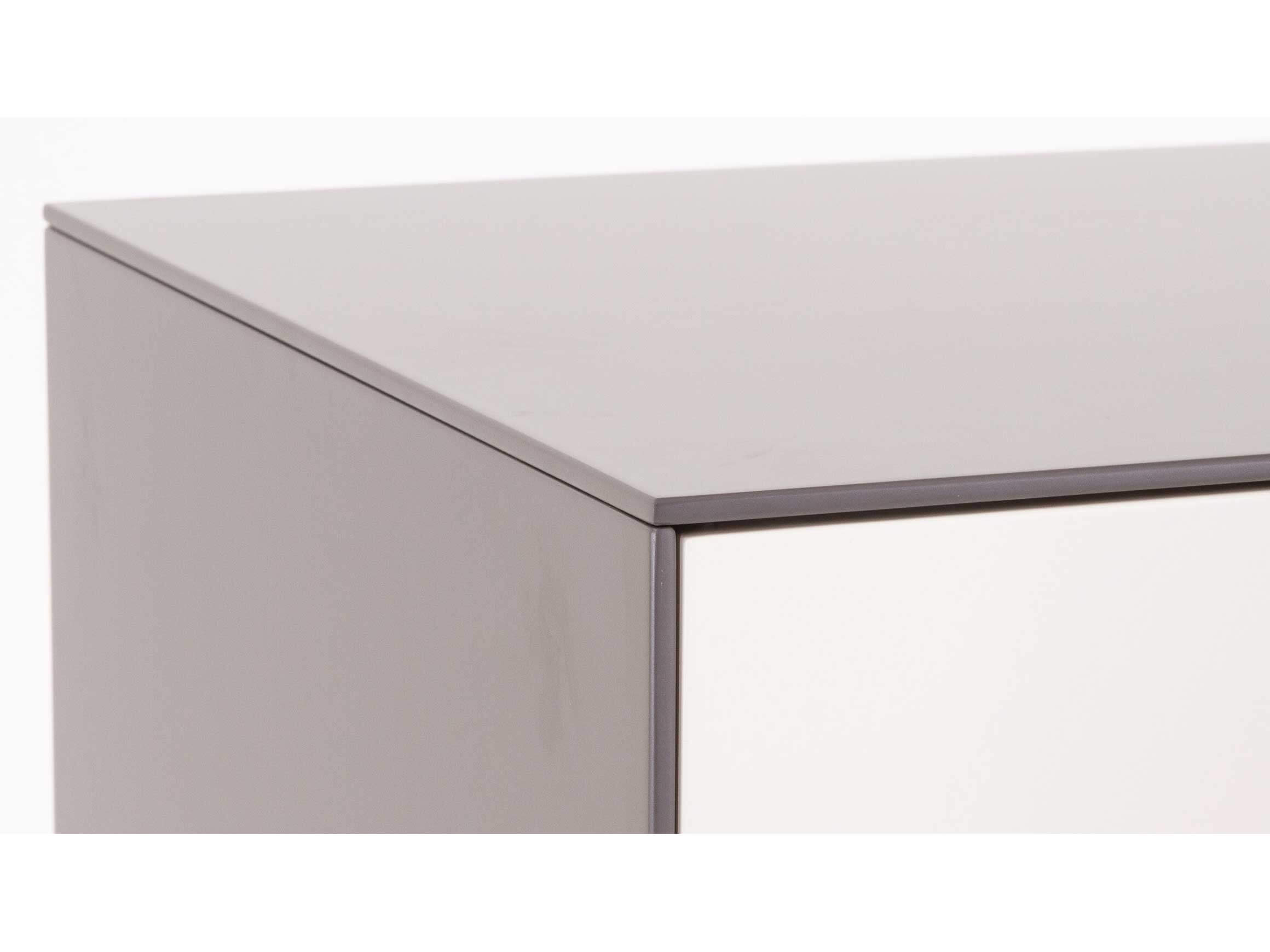 Highboard Combina, Lack Sand, Keramik, b 127,2 cm t 46 cm h 132,6 cm