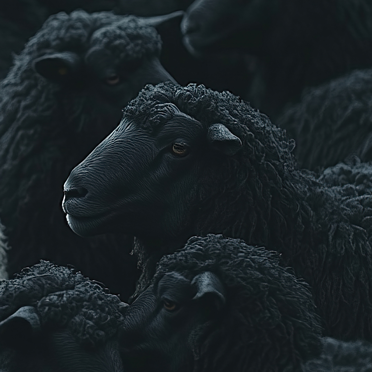 Alubild-White Sheep-image LAND