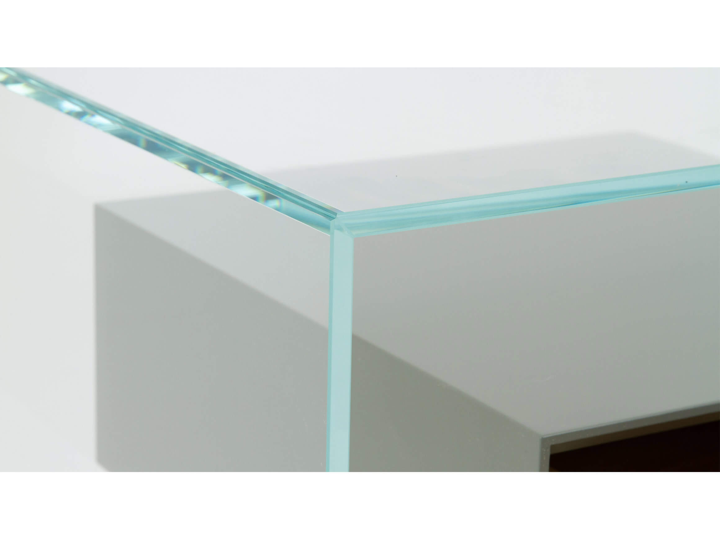 Beistelltisch Priya, Korpus Optiwhite Klar,