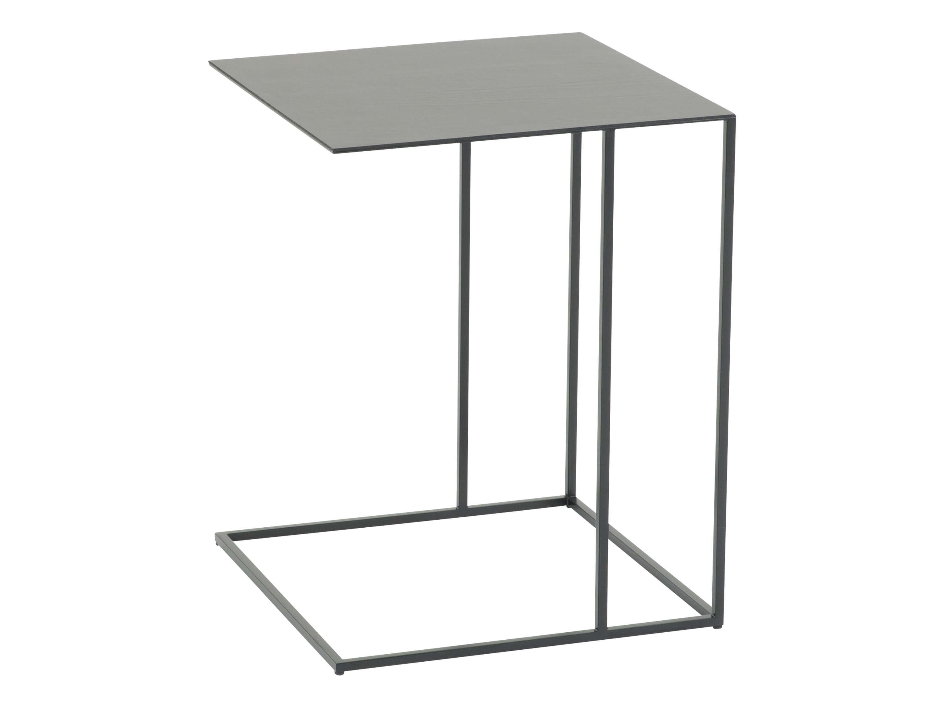 Beistelltisch Ascot JR-T938, Leder Schwarz, b 39 cm t 39 cm h 50 cm