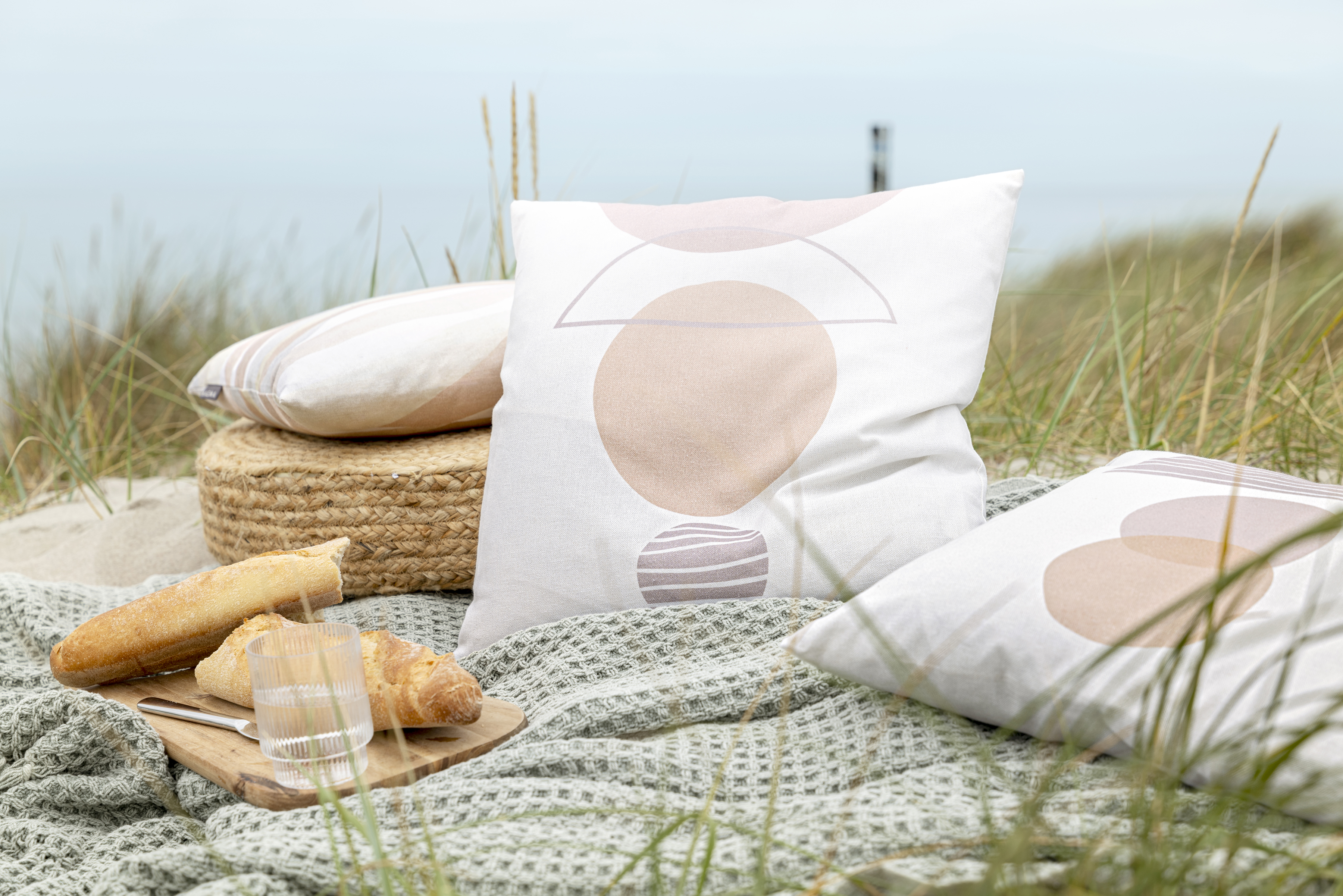 Kissenhülle Boho Lines 40x40 cm Magma / Farbe: