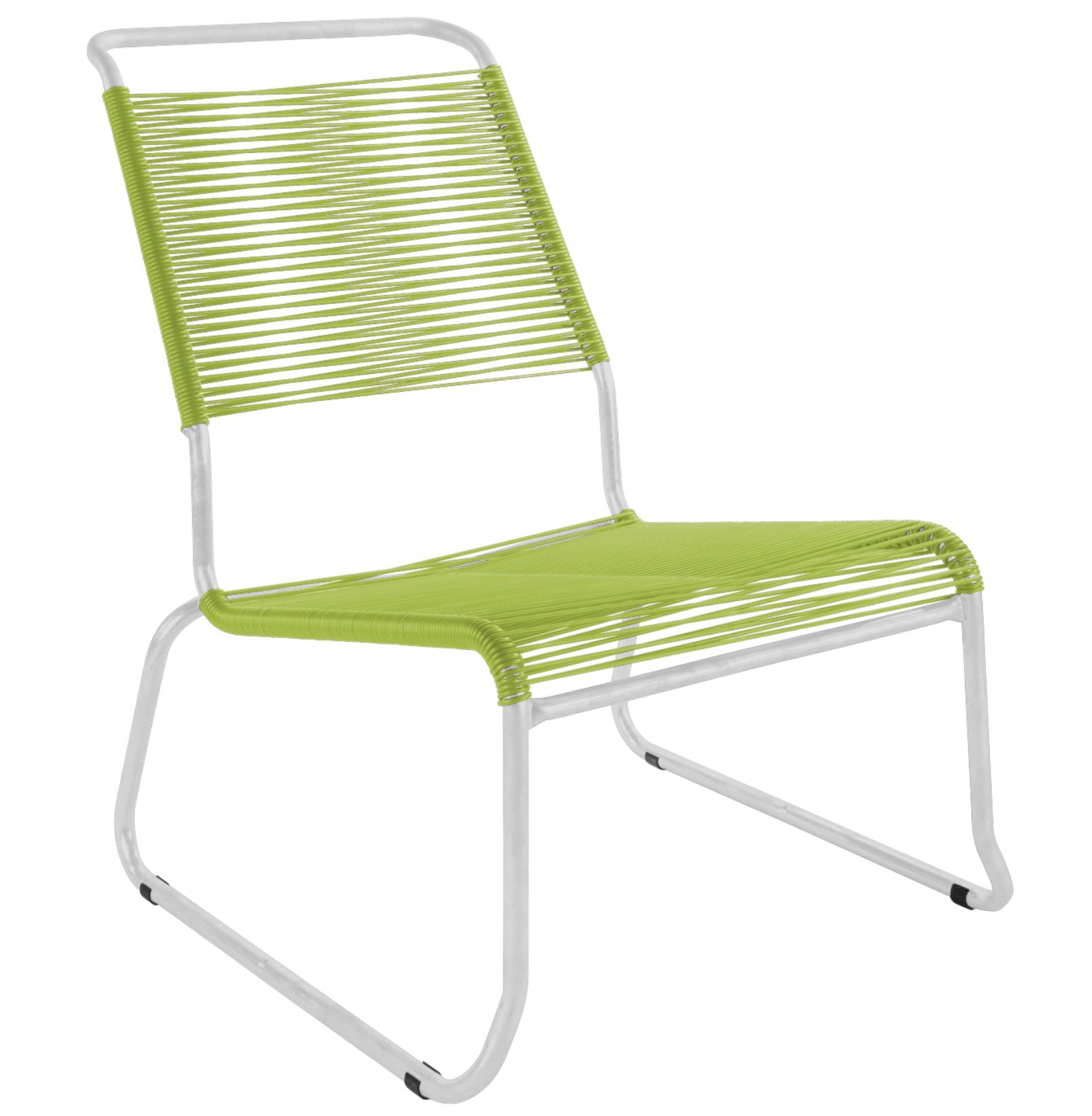 Schaffner Spaghetti-Kufen-Lounger Säntis Hochlehner Grün | Schubiger Möbel
