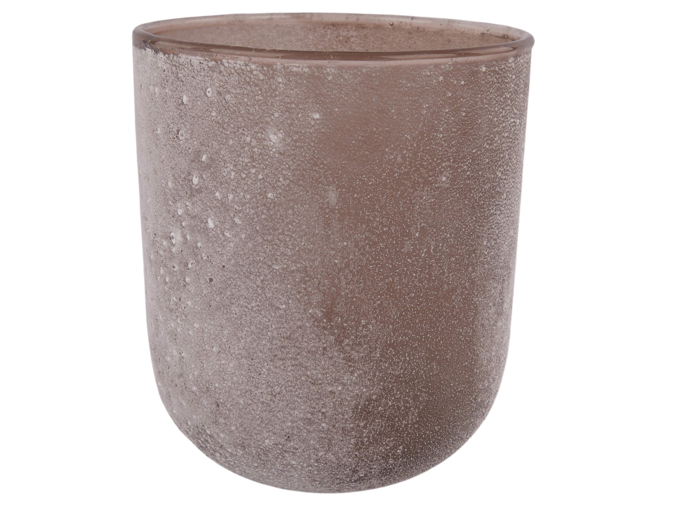 Windlicht Glas Matt Braun D: 12 cm Decofinder