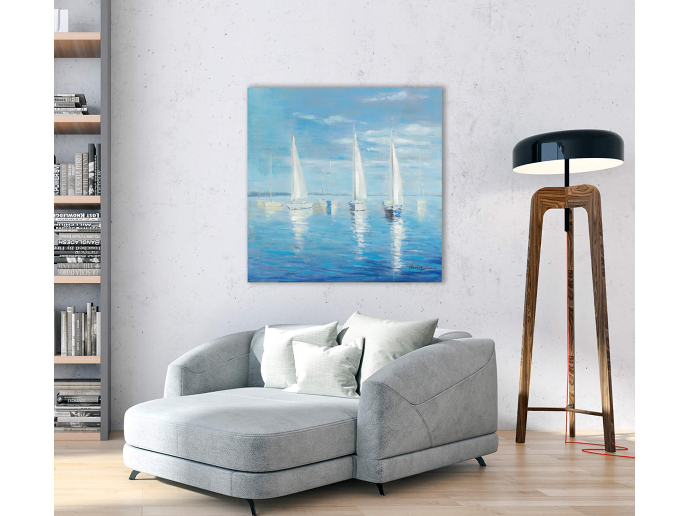 Bild Segelboote in Weiss image LAND