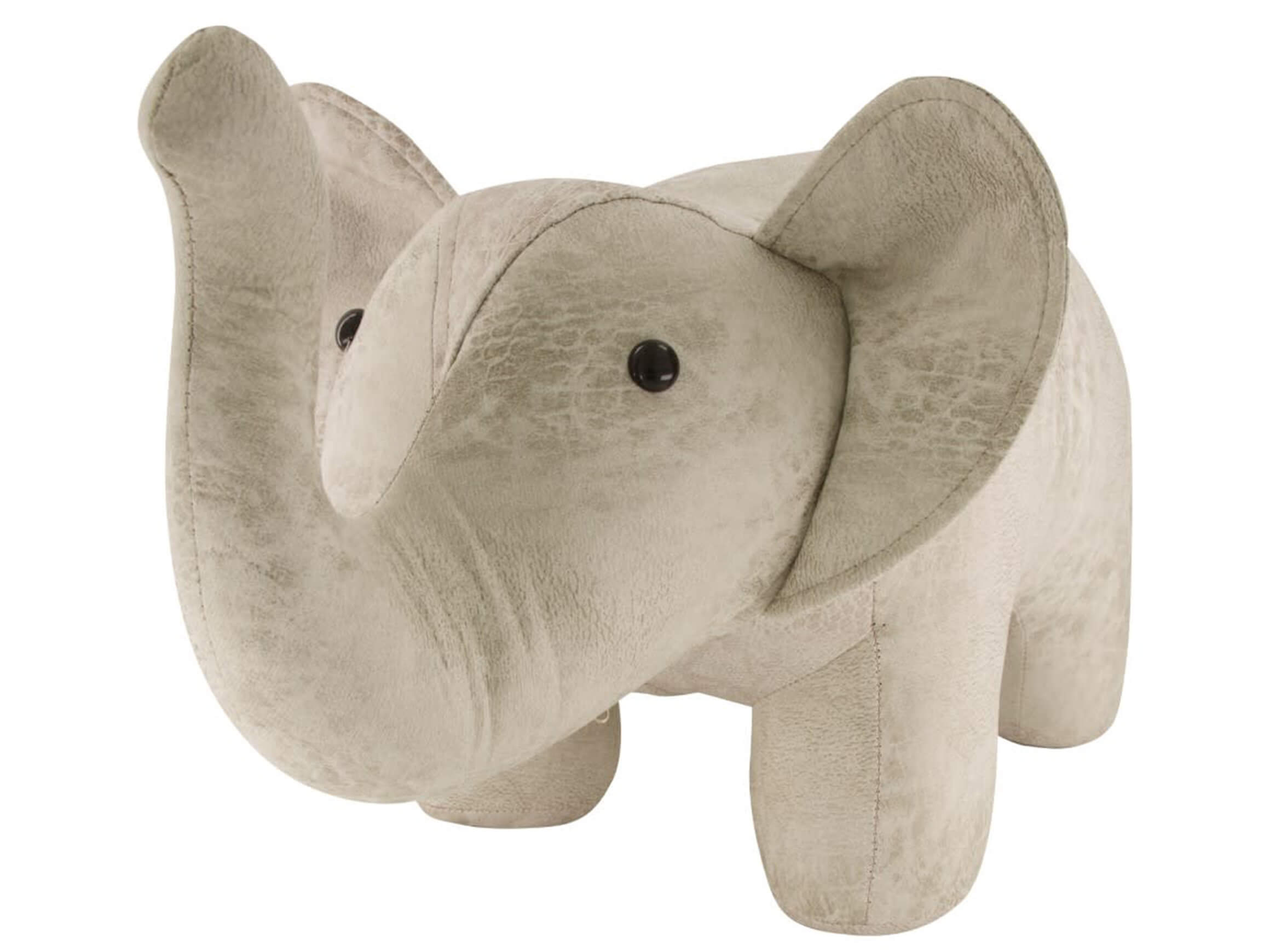Hocker Elefant Hellgrau H: 30 cm Decofinder