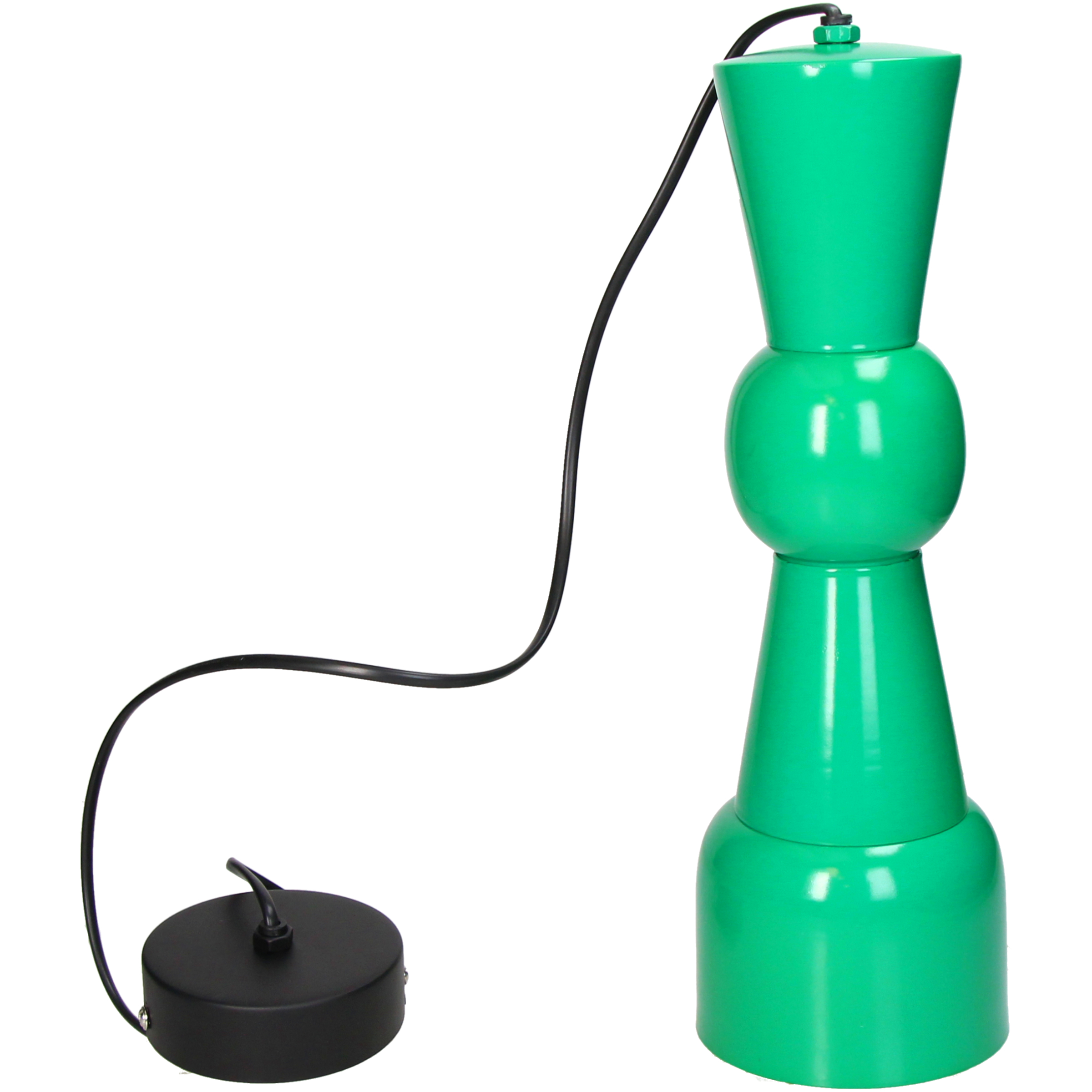 Hängelampe Metall, Grün H: 36 cm Kersten