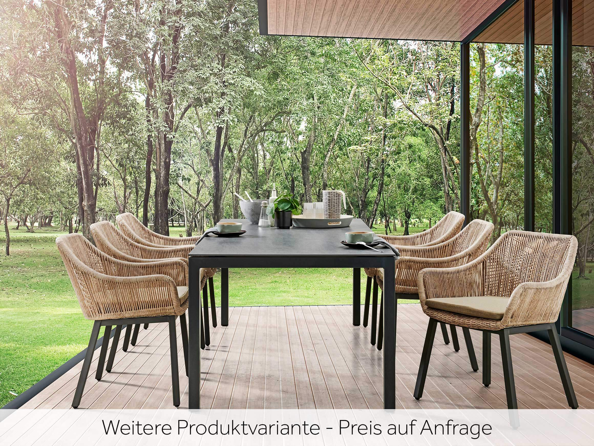 Gartentisch Mandalay, Keramik, Ausziehbar, b 210-330 cm