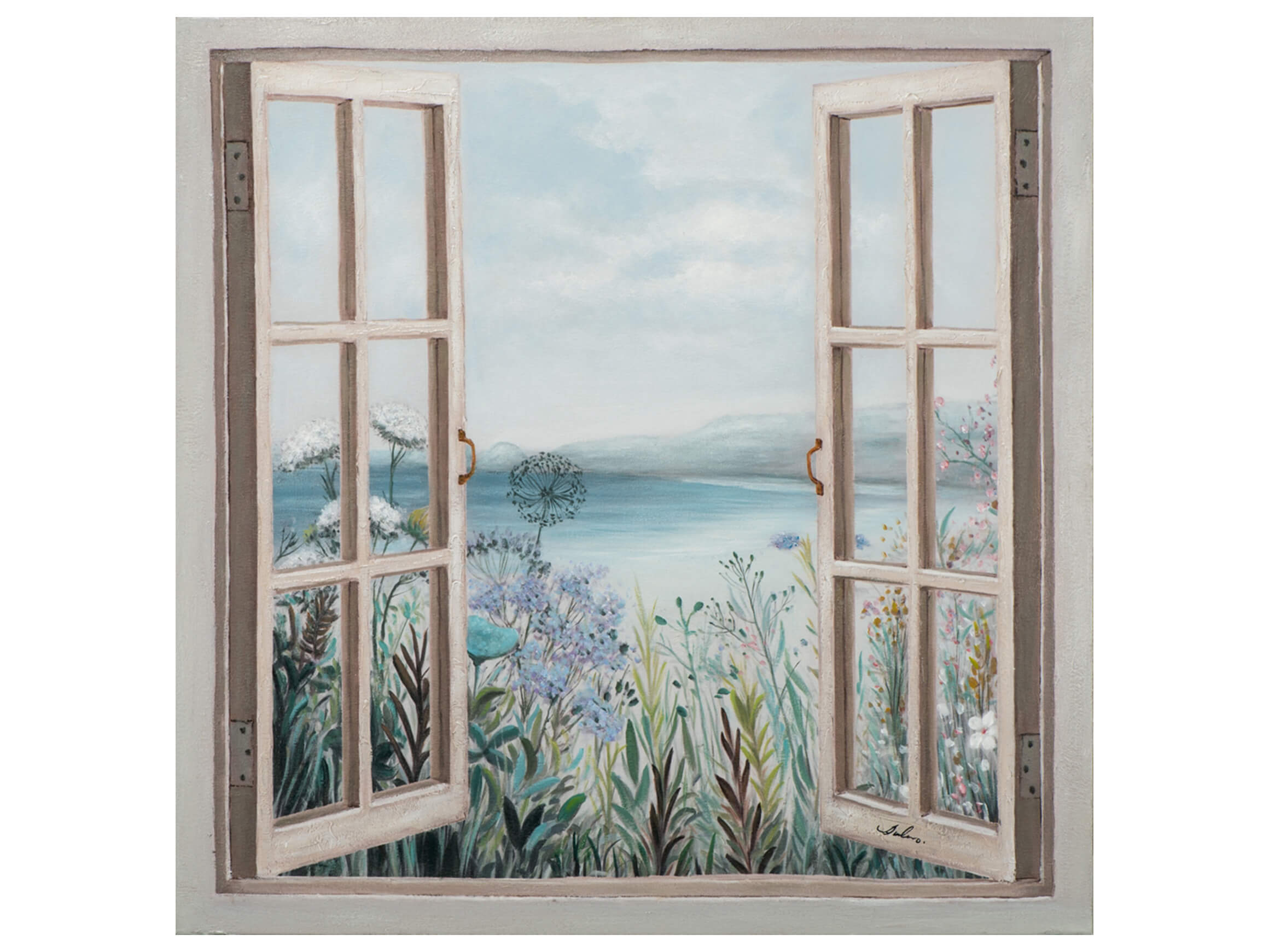 Bild Schöne Aussicht Auf's Meer image LAND / Grösse: 100 x 100 cm