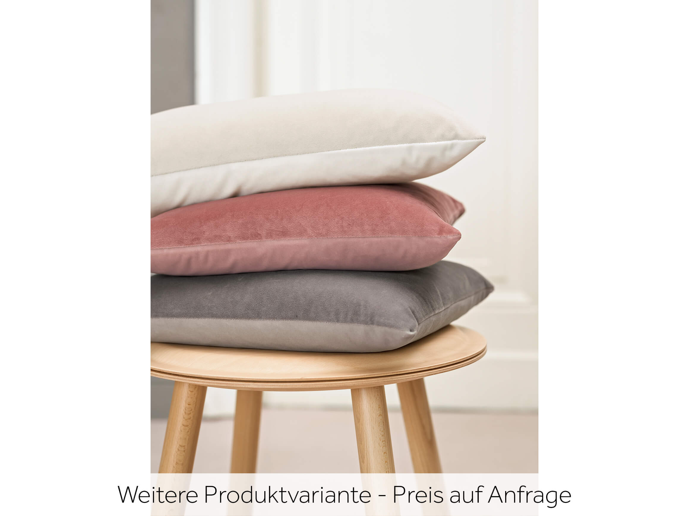 Kissenhülle Samt Uni, Senf