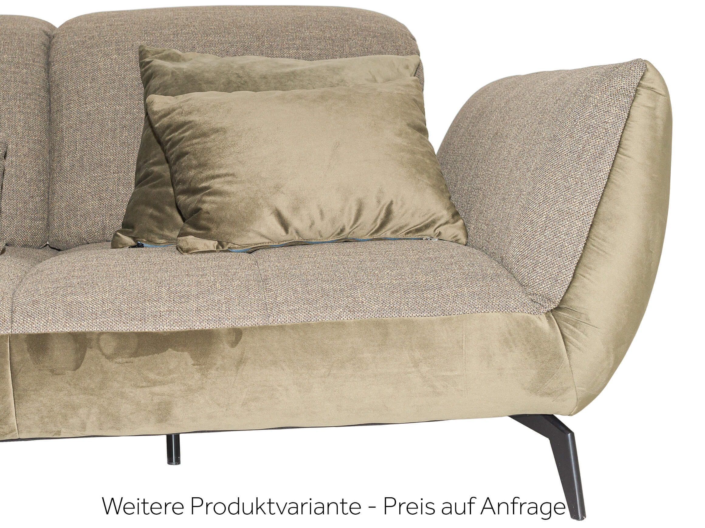 Ecksofa Nebraska Basic Steinpol / Farbe: Khaki Olive / Bezugsmaterial: Stoff