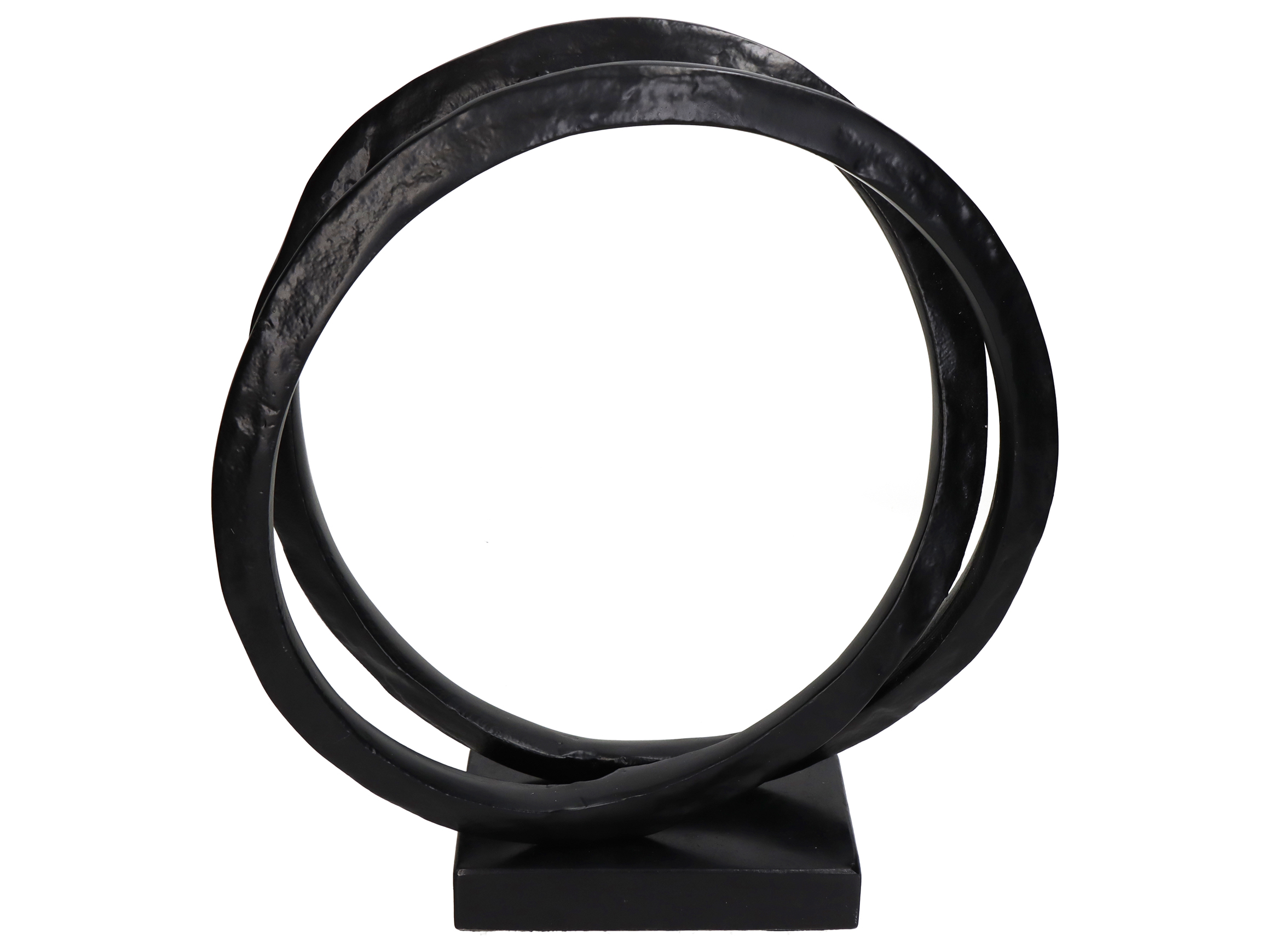 Kersten Figur Ringe Aluminium Schwarz H: 33 cm  | Schubiger Möbel